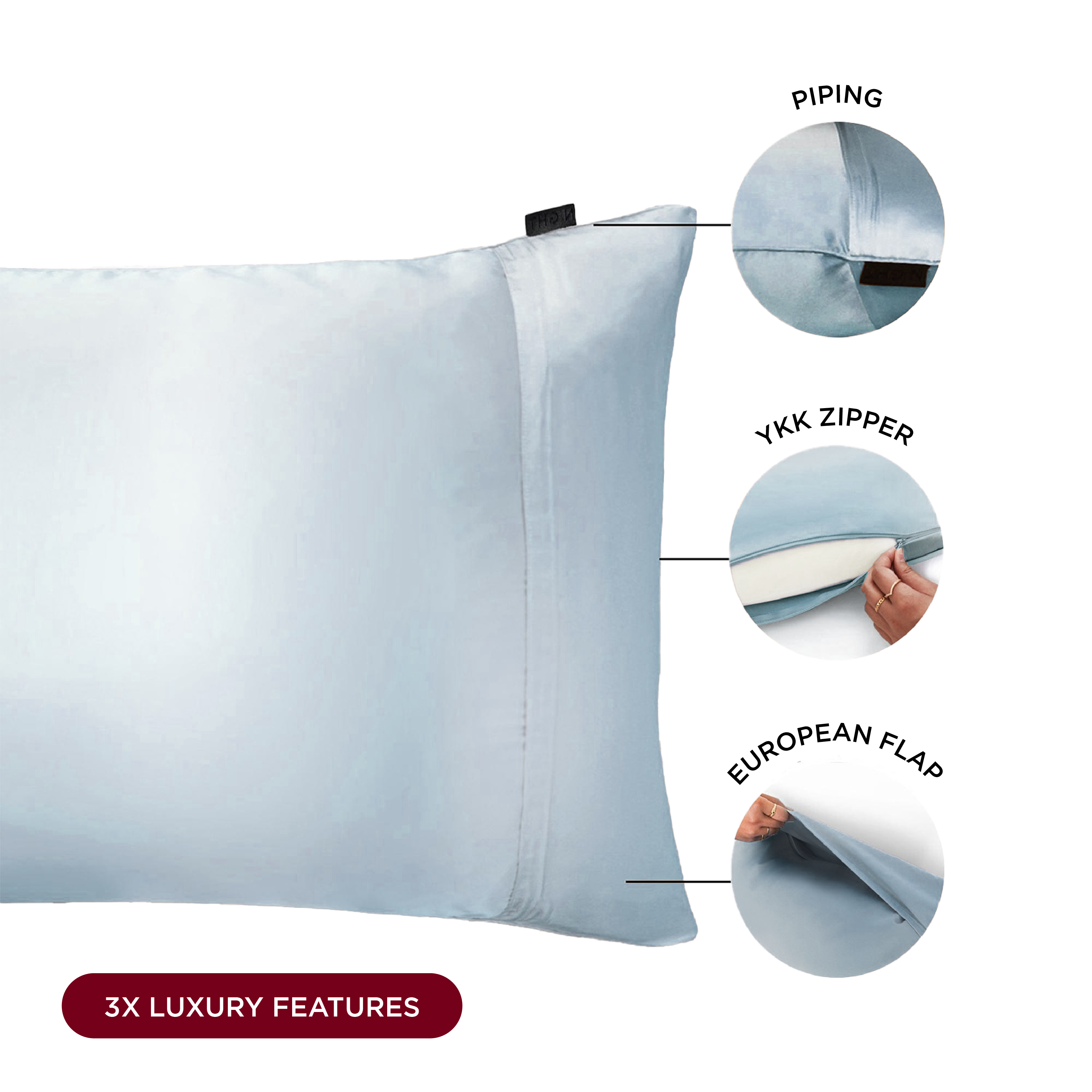 NIGHT PC Silk TriSilk™ Washable Pillowcase