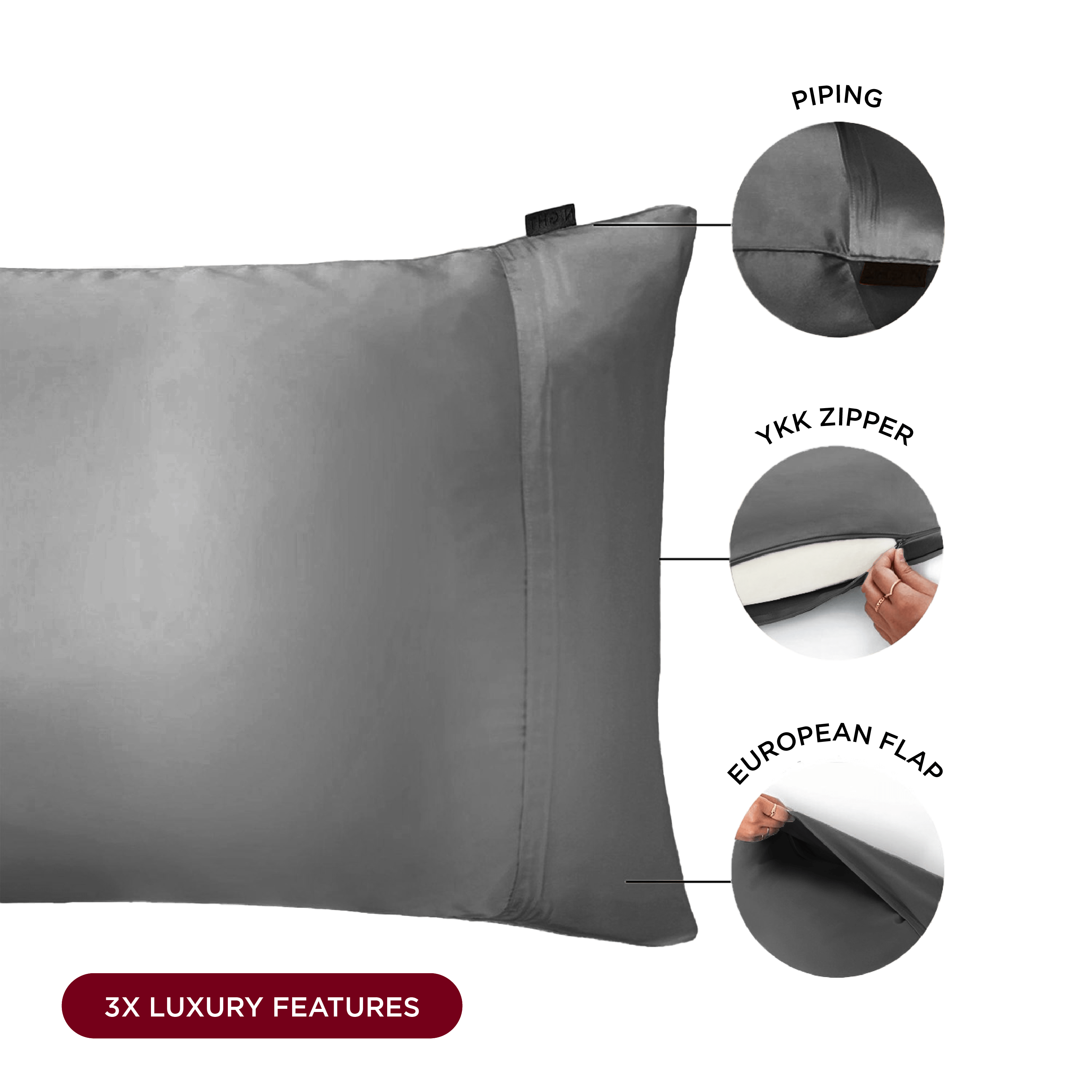 NIGHT PC Silk TriSilk™ Washable Pillowcase