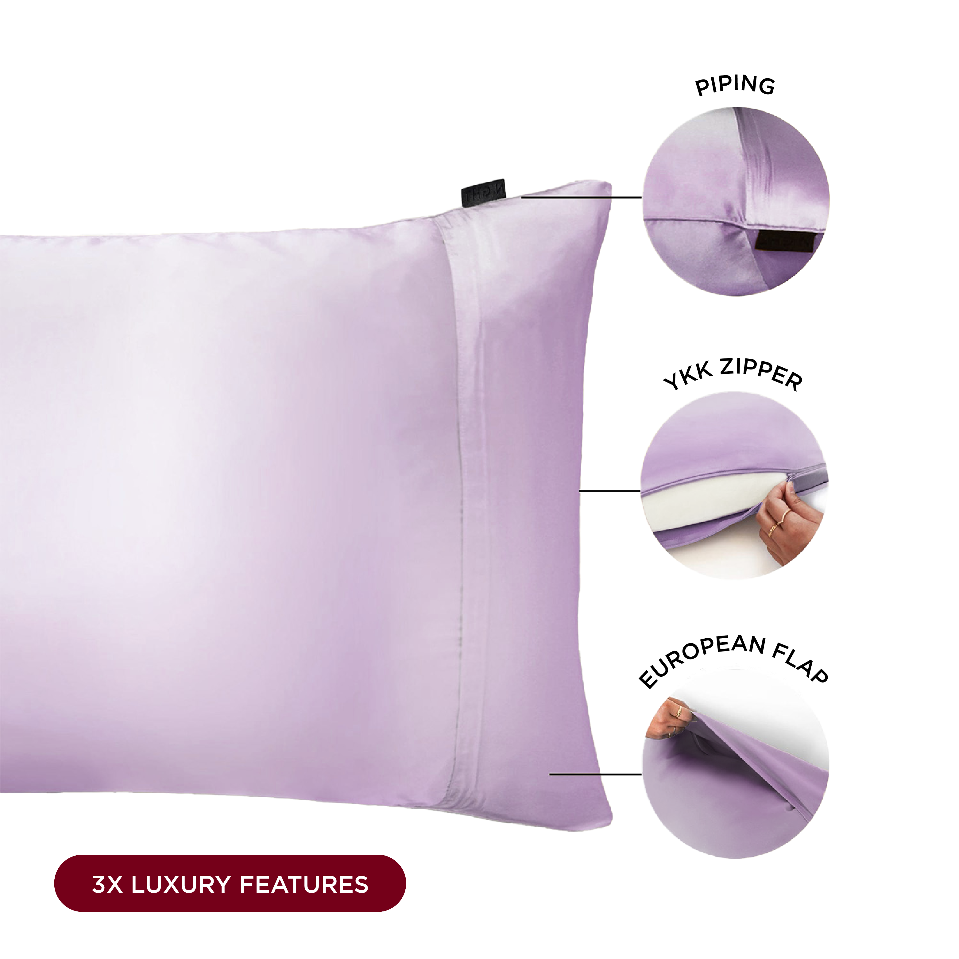 NIGHT PC Silk TriSilk™ Washable Pillowcase