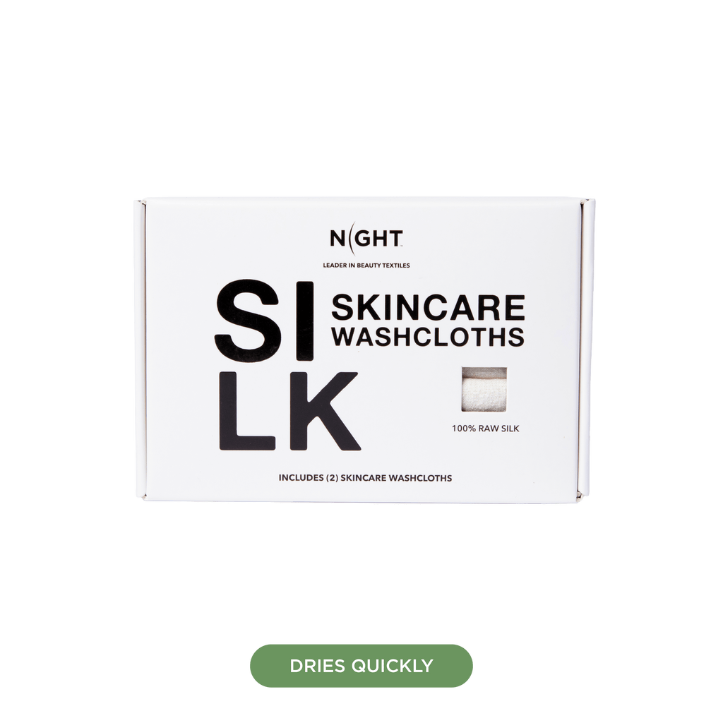 NIGHT Wc Silk Raw Silk Skincare Washcloths - 1 Pack