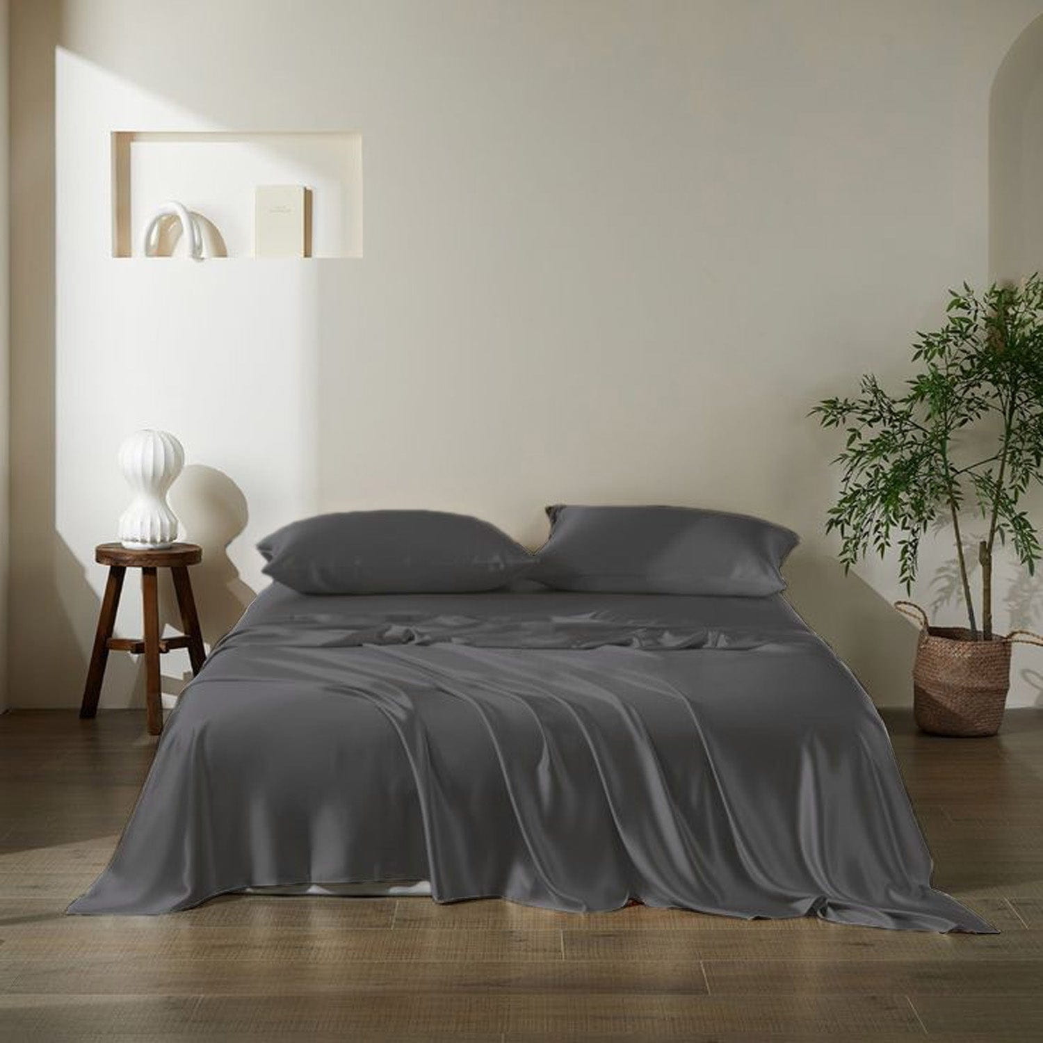 NIGHT Duplicate Silk NonSlip Flat Sheet