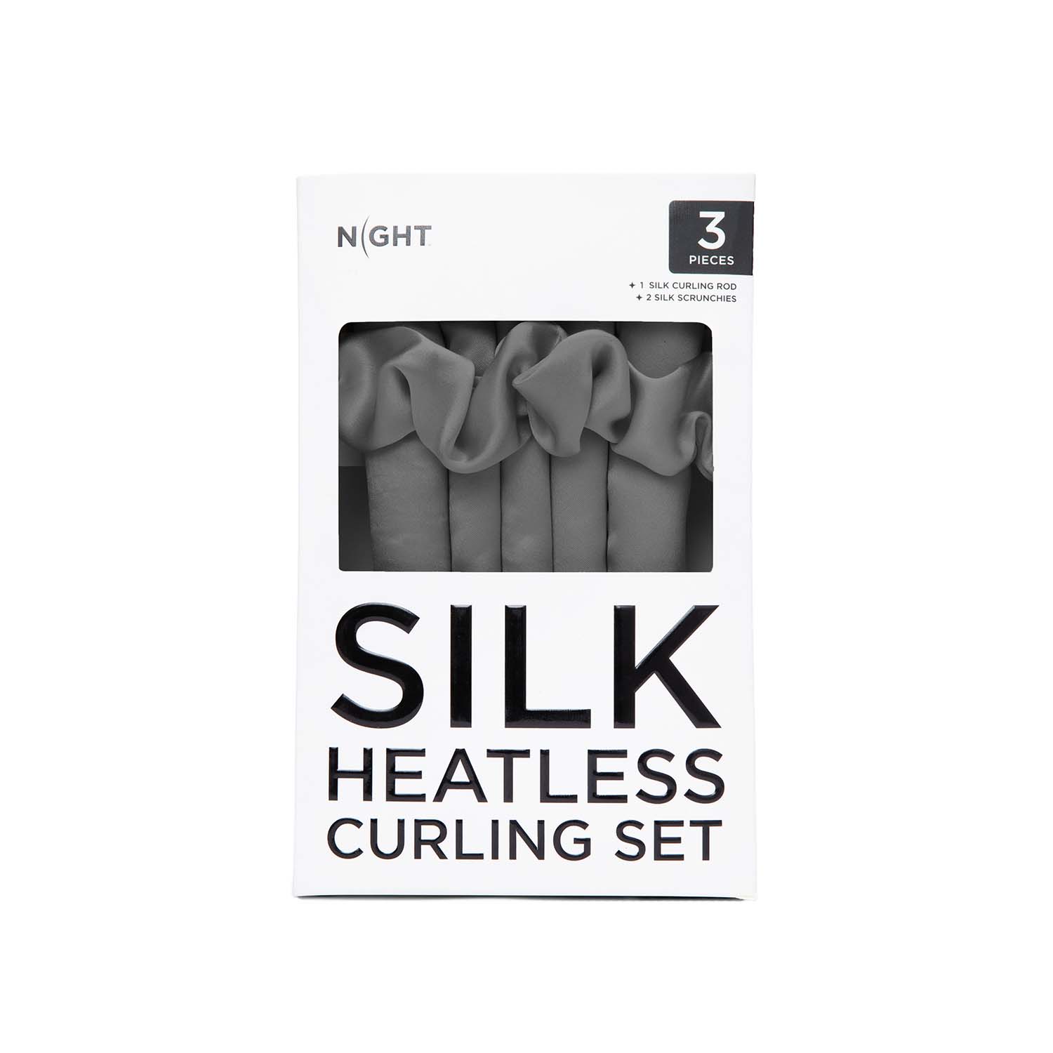 NIGHT HAIR ACCESSORIES Silk Heatless Curling Set - 3pk