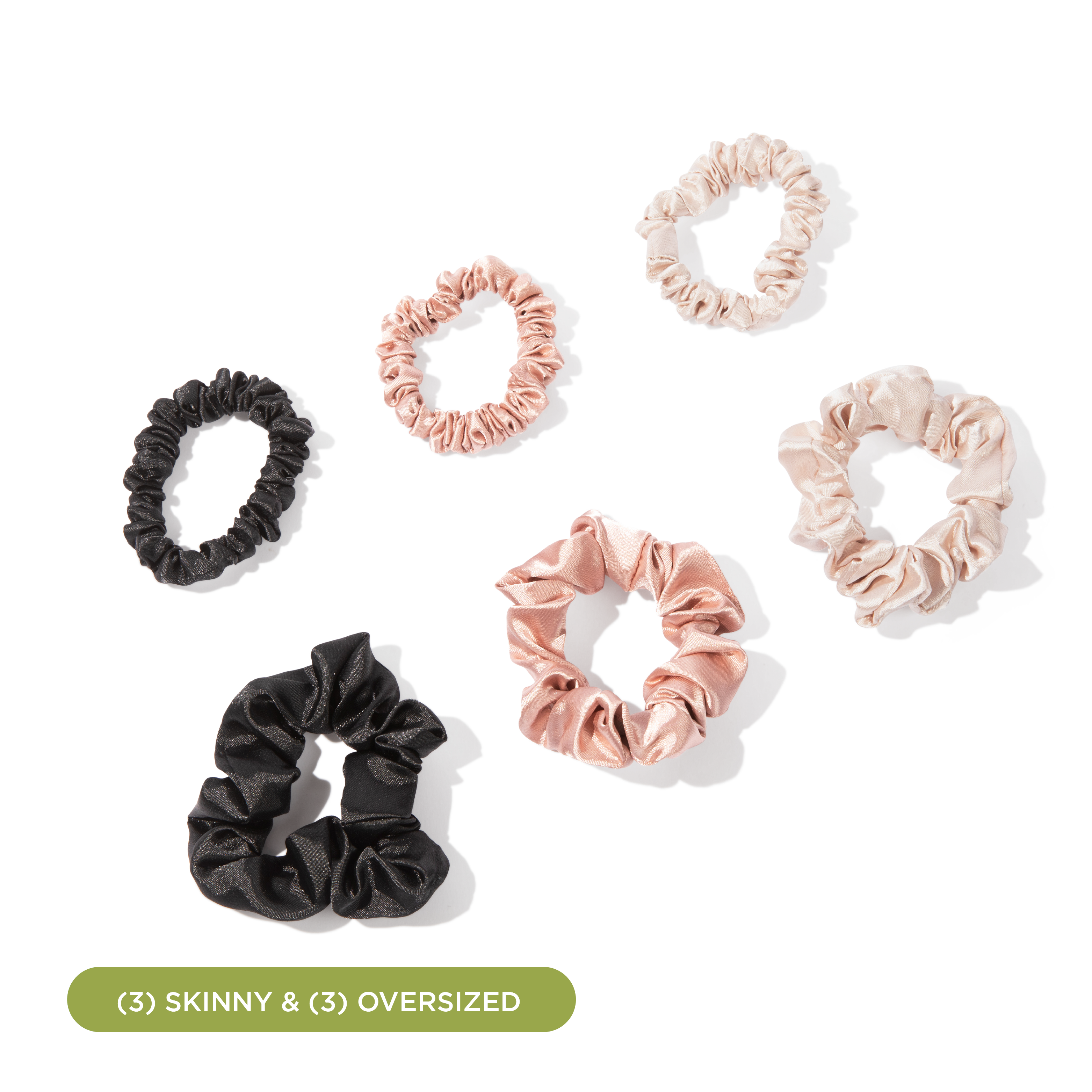 MEND Satin Scrunchies Satin Scrunchies, Skinny & Oversized