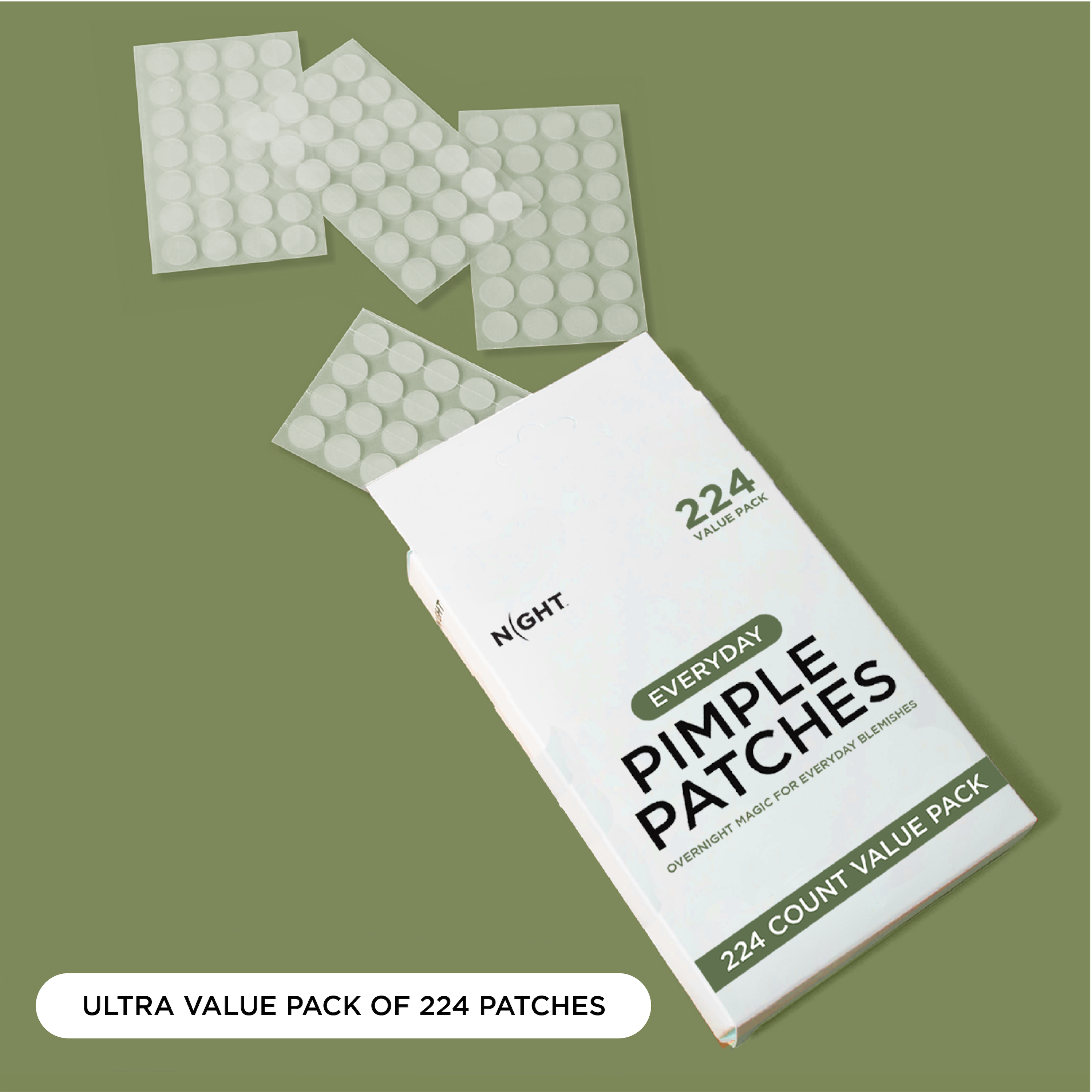 NIGHT Duplicate Everyday Pimple Patches, Ultra Value Pack, 224 Ct