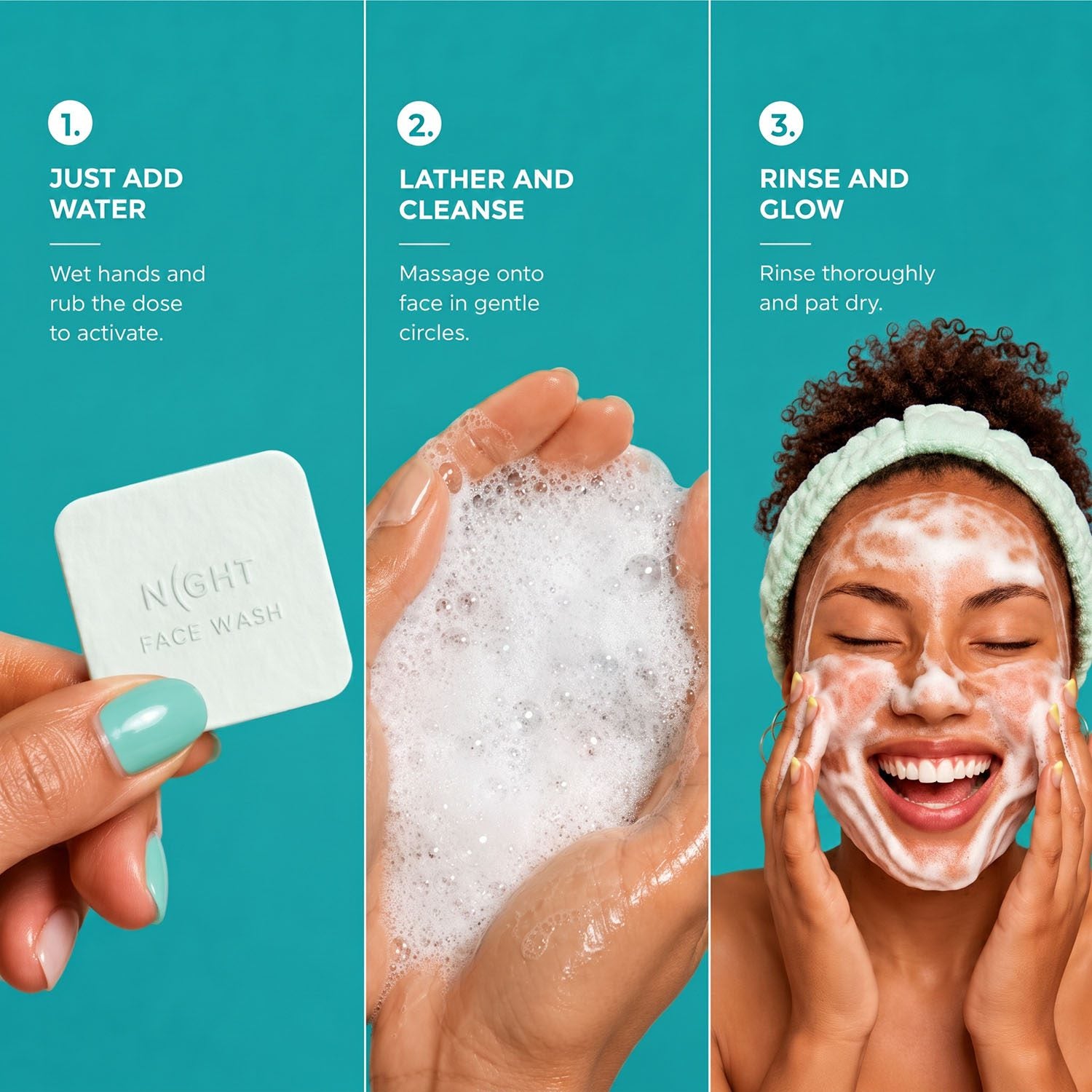 NIGHT Duplicate Magic Face Cleanser Sheets, Instantly Dissolves
