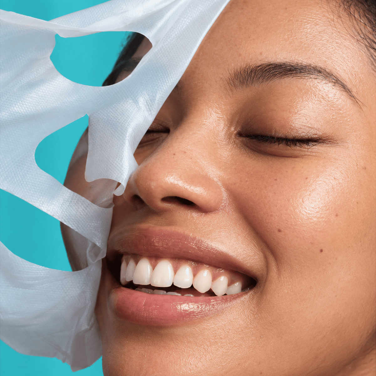 NIGHT hyaluronic acid sheet mask lifted from hydrated-looking skin