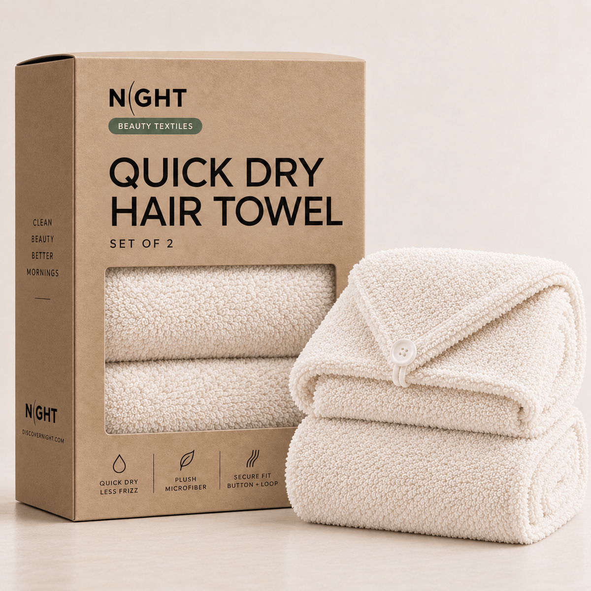 NIGHT HAIR ACCESSORIES Quick Dry Hair Towel