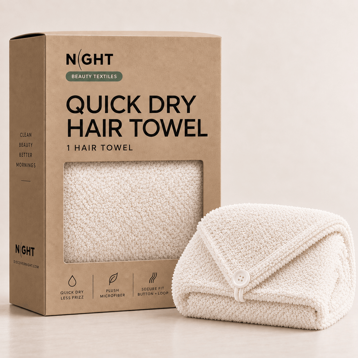 NIGHT HAIR ACCESSORIES Quick Dry Hair Towel
