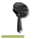 NIGHT HAIR ACCESSORIES Satin Bonnet, Tie