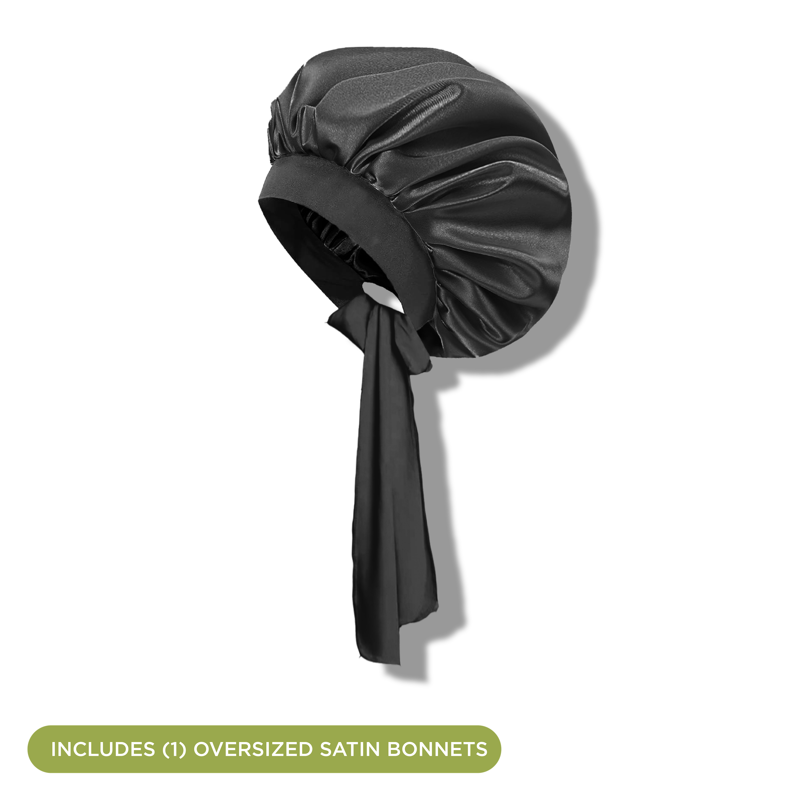 NIGHT HAIR ACCESSORIES Satin Bonnet, Tie
