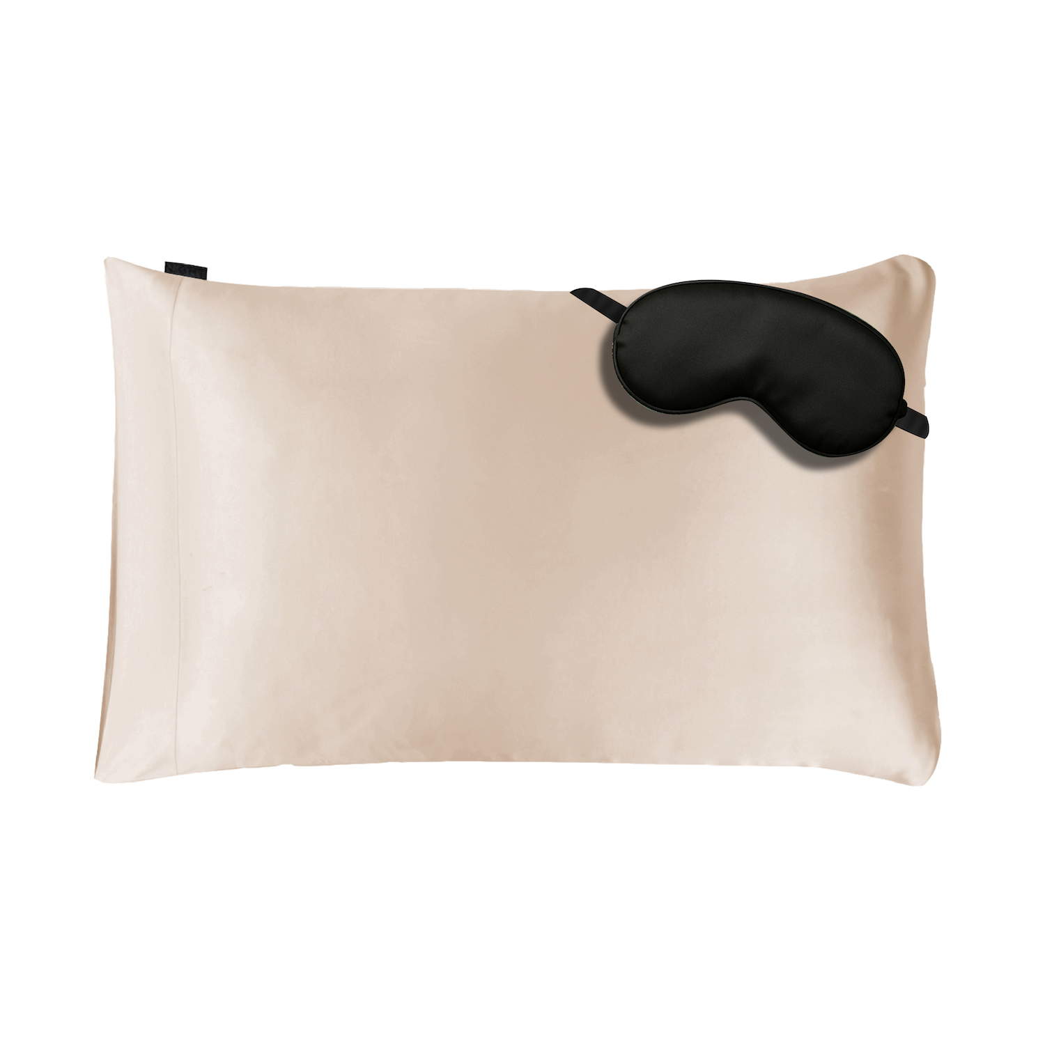 NIGHT PC + Eyemask Standard/Queen / Champagne Satin Sleep Set, Pillowcase & Sleep Mask