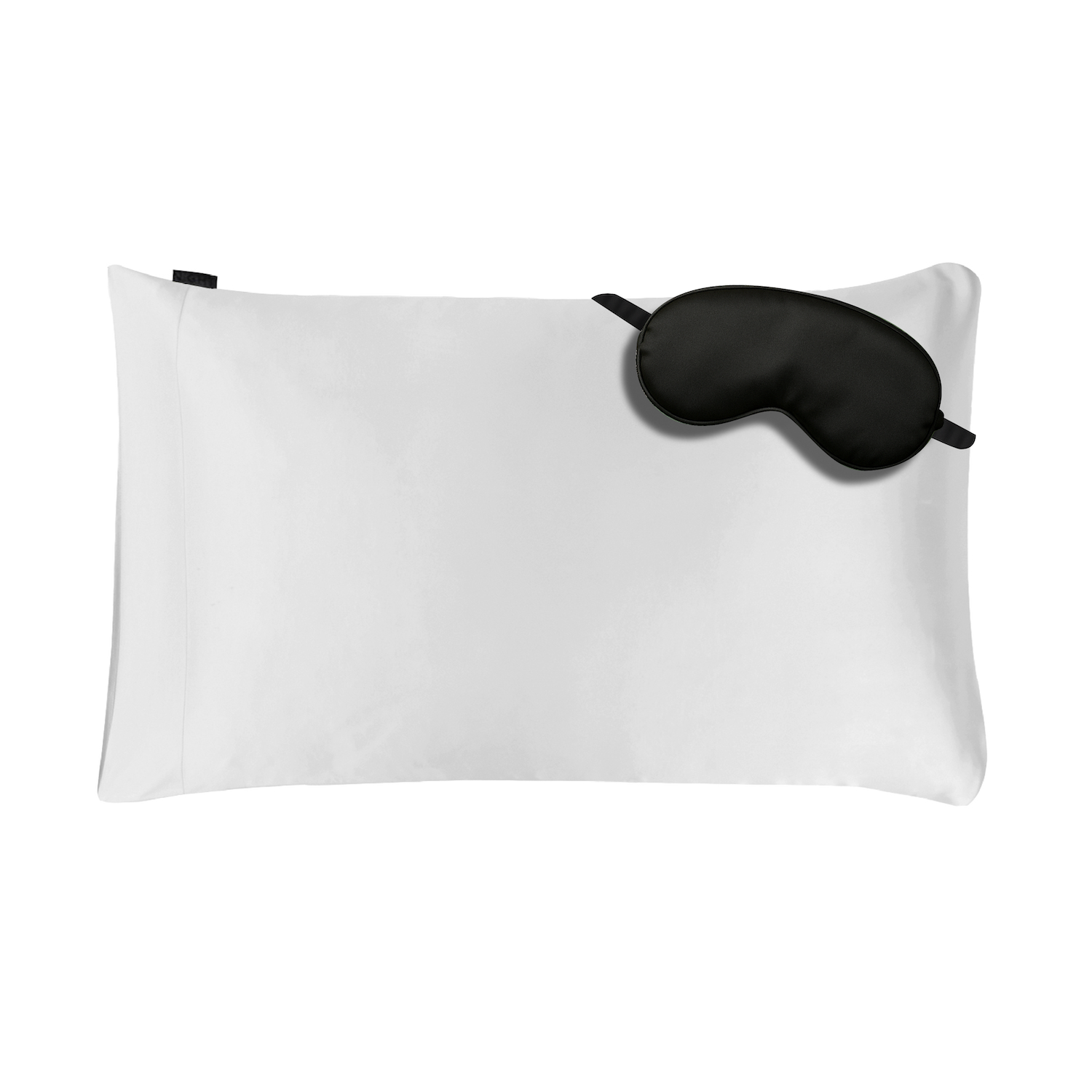NIGHT PC + Eyemask Standard/Queen / White Satin Sleep Set, Pillowcase & Sleep Mask