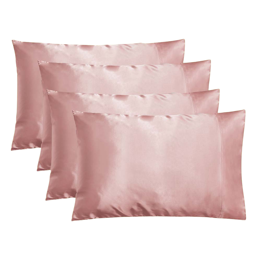 NIGHT PC Satin King / Blush / 4 Pack Satin Washable Pillowcase