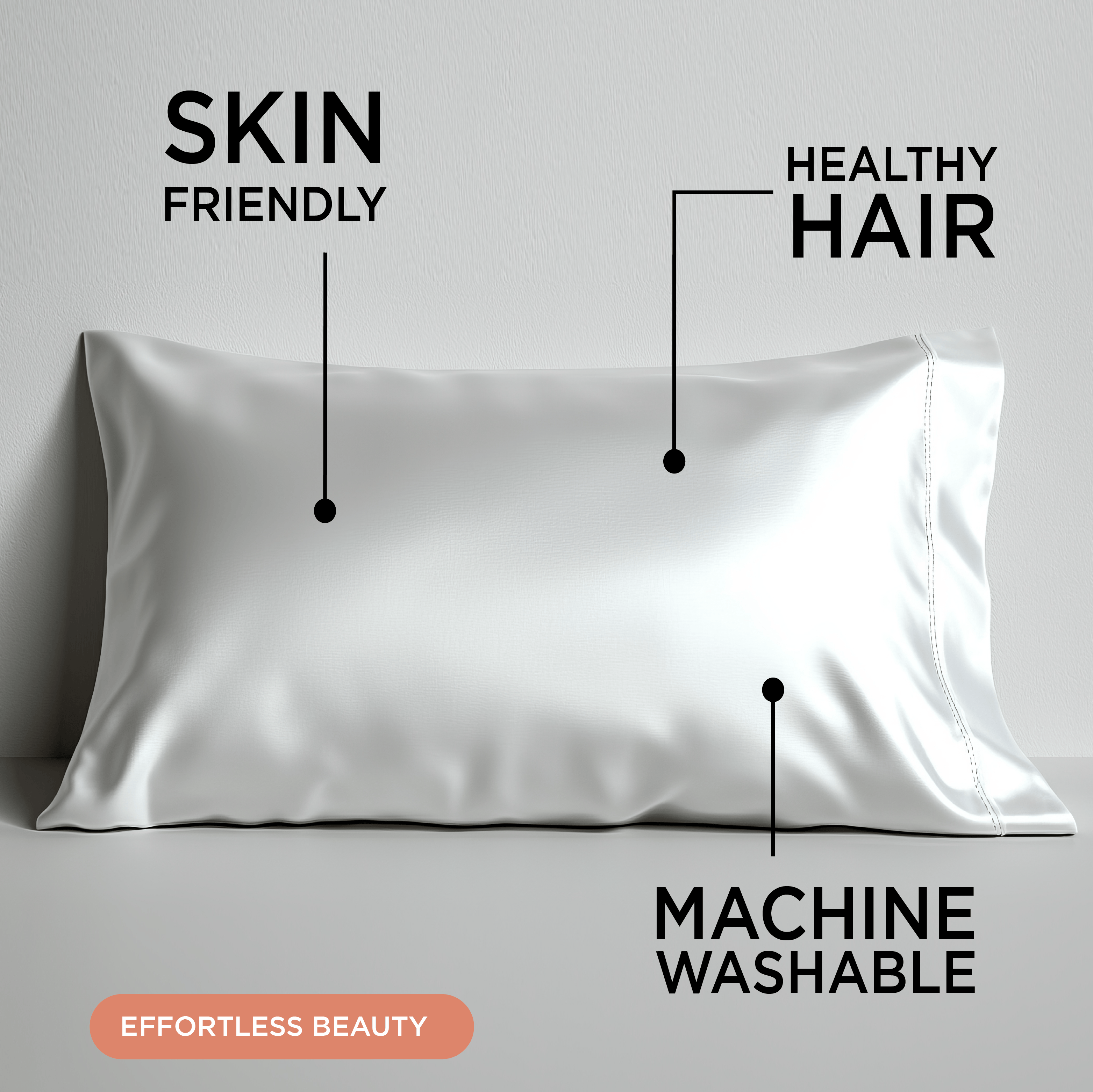 NIGHT PC + Scrunchie Satin Haircare Set, Pillowcase & Scrunchies