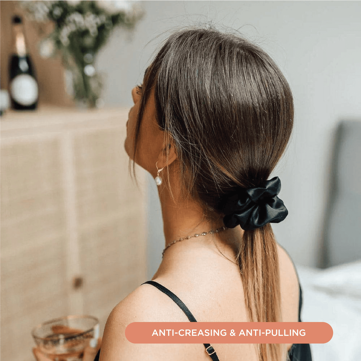 NIGHT PC + Scrunchie Satin Haircare Set, Pillowcase & Scrunchies