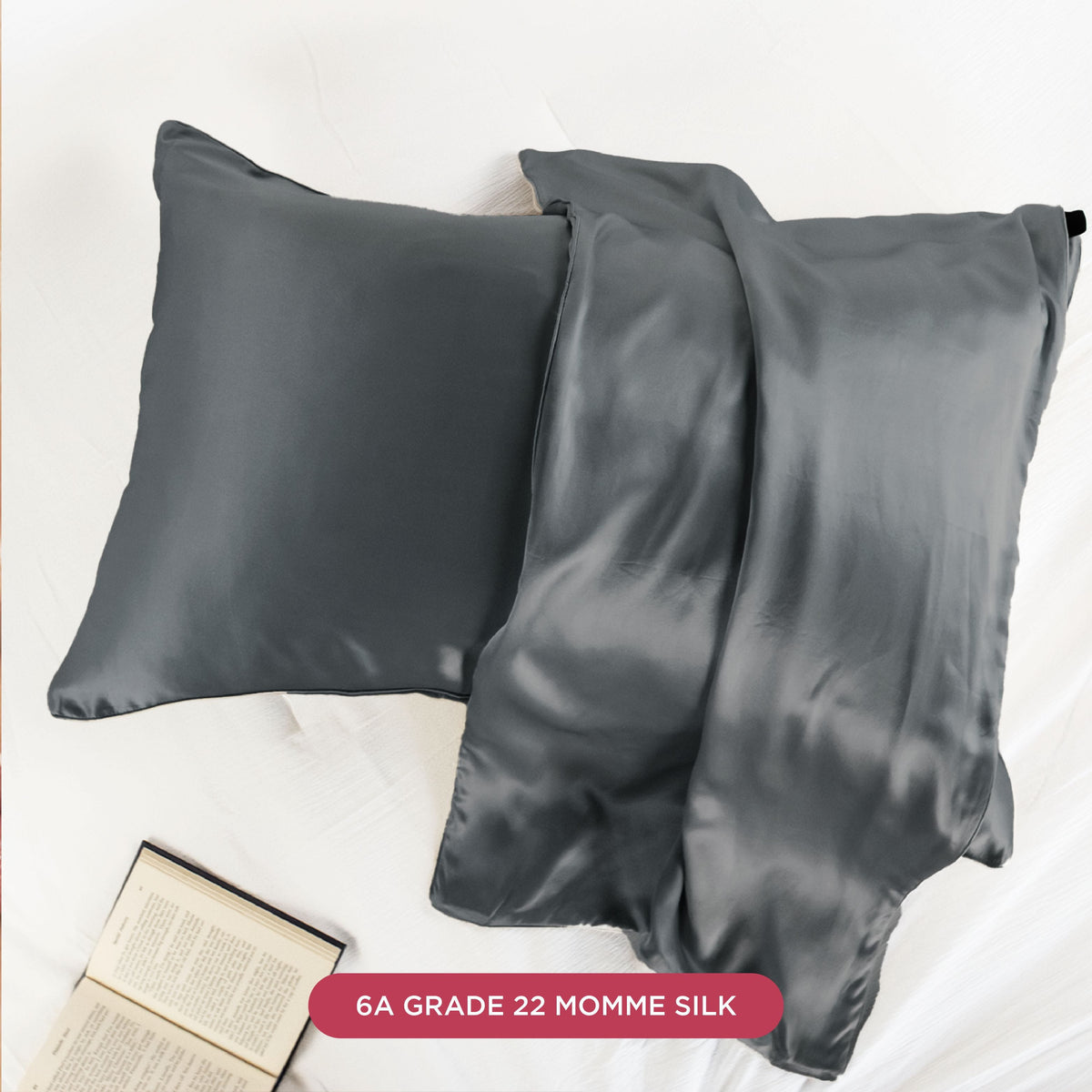 NIGHT PC Silk 100% Mulberry Silk Pillowcase, 2 Pack