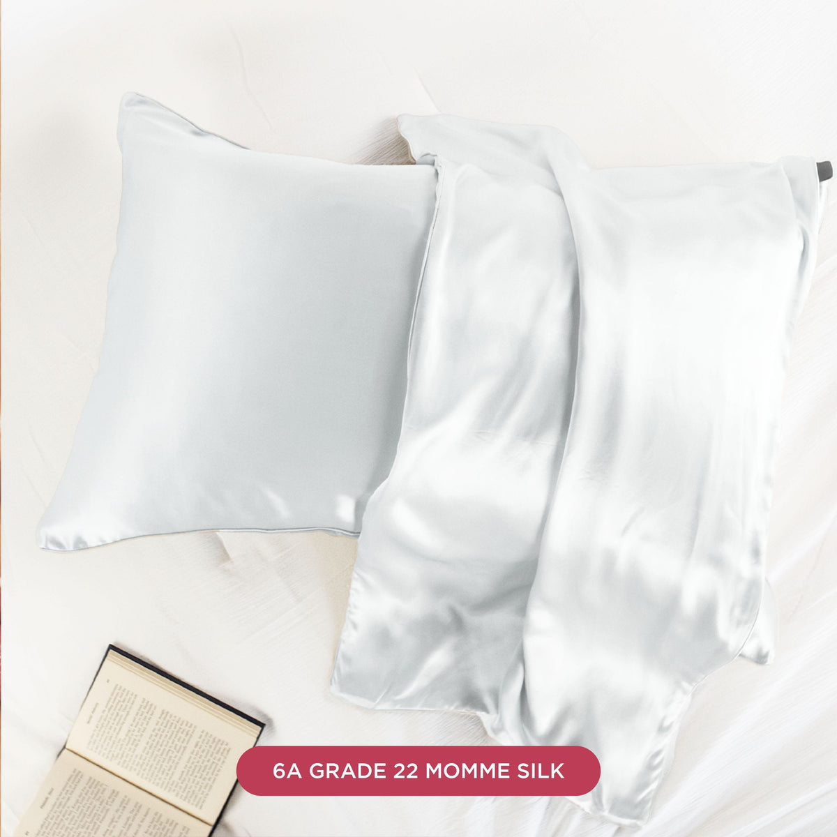 NIGHT PC Silk 100% Mulberry Silk Pillowcase, 2 Pack