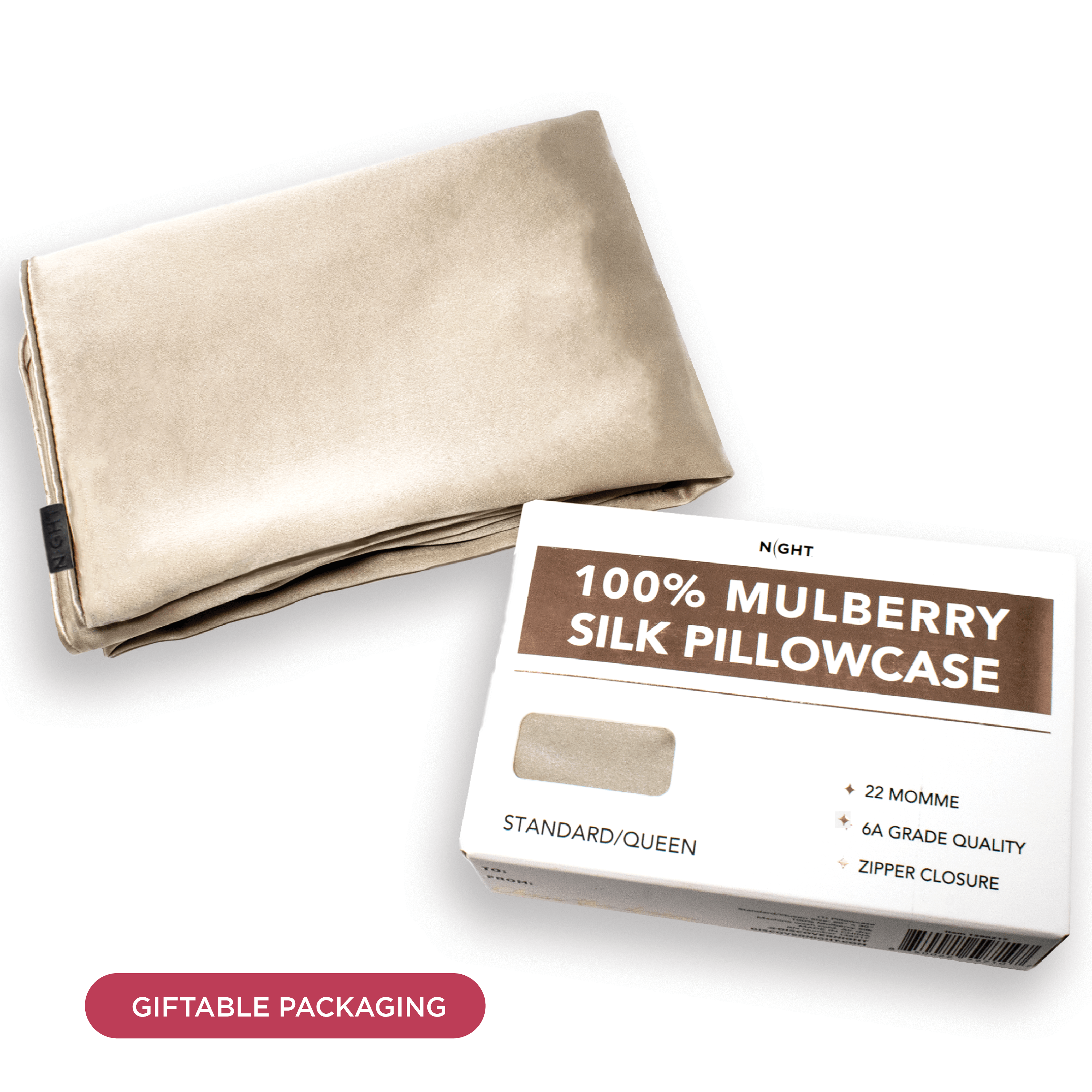NIGHT Silk Pillowcase