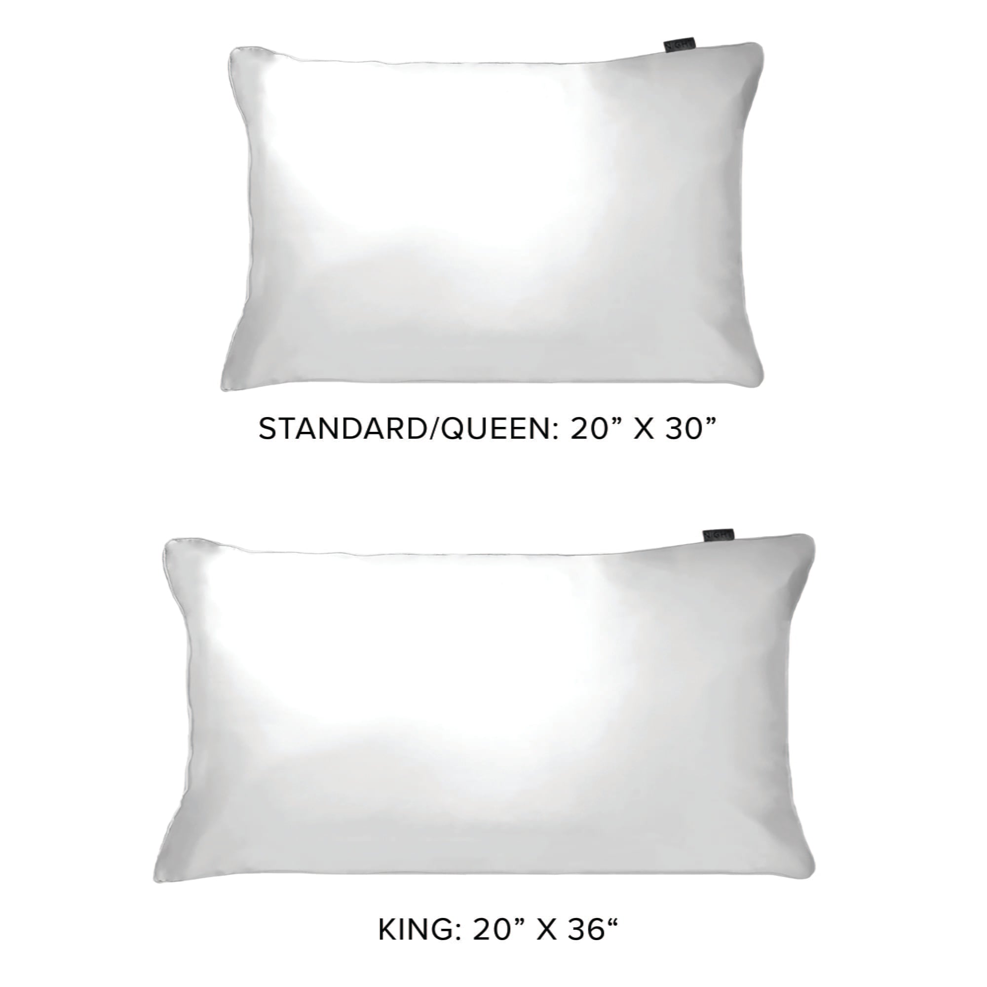 NIGHT PC Silk Silk Pillowcase, 100% Silk, Zipper