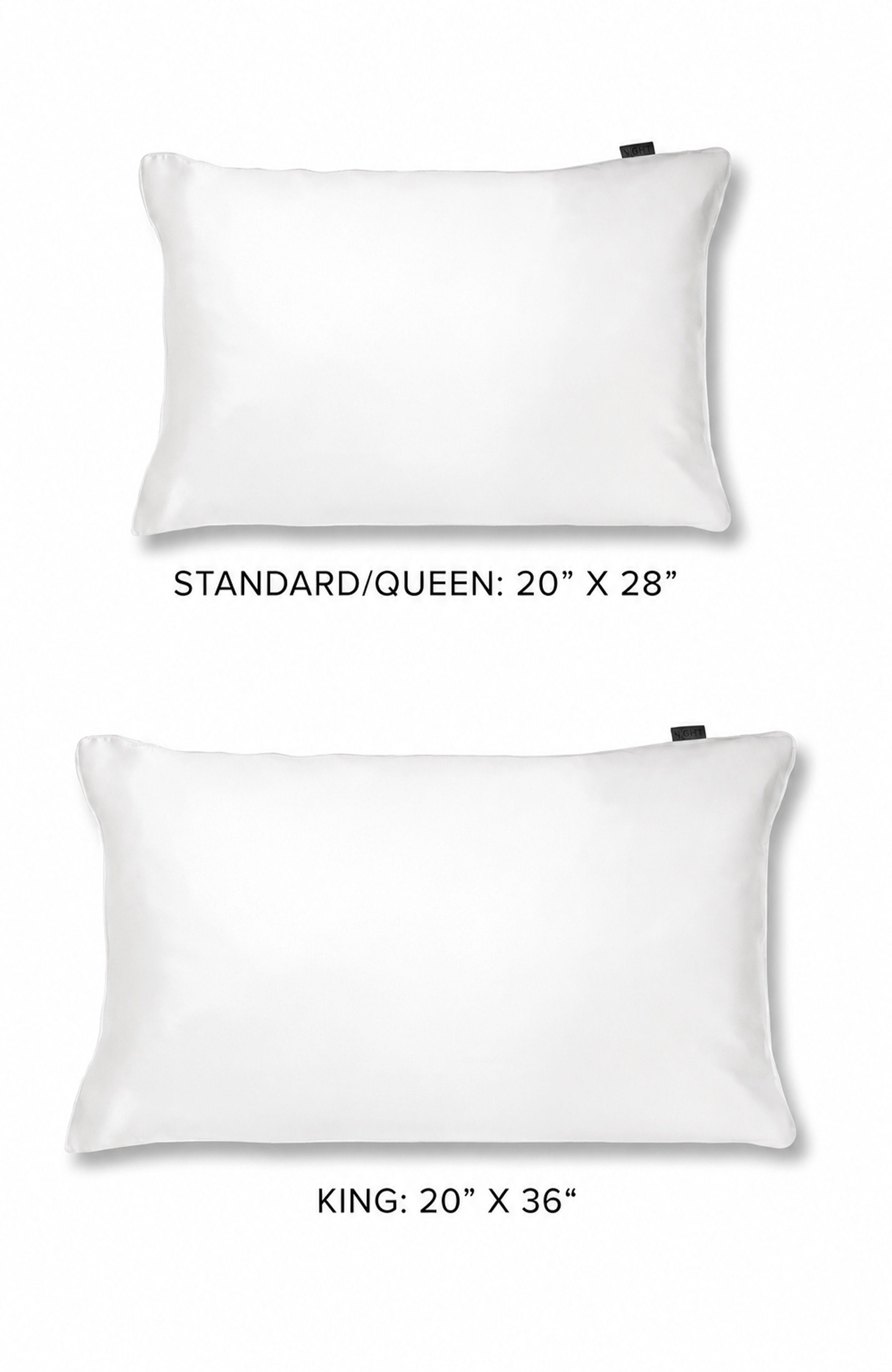 NIGHT PC Silk Silk Pillowcase, 100% Silk, Zipper