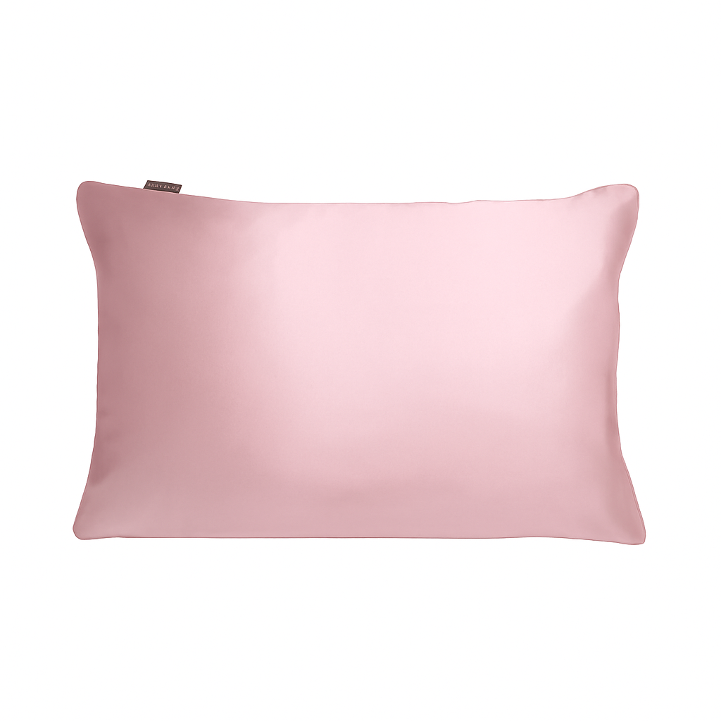 NIGHT PC Silk Std/Qn / Blush Silk Pillowcase, 100% Silk, Zipper
