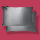 NIGHT PC Silk Std/Qn / Gunmetal 100% Mulberry Silk Pillowcase, 2 Pack