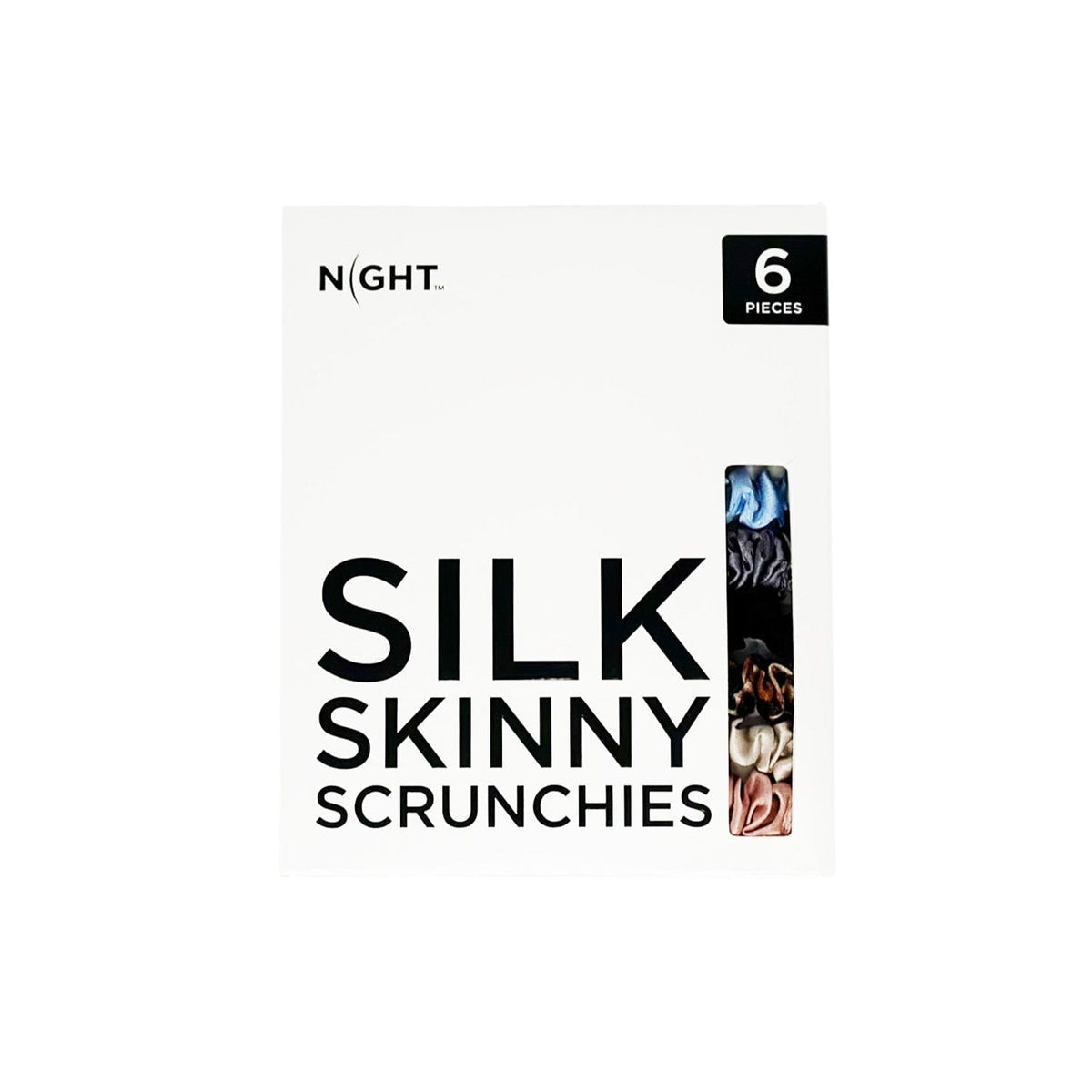 NIGHT six-piece Skinny silk scrunchie gift box