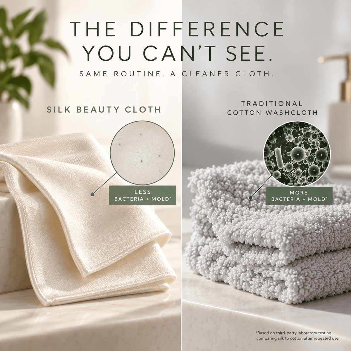 NIGHT Wc Silk Raw Silk Skincare Washcloth