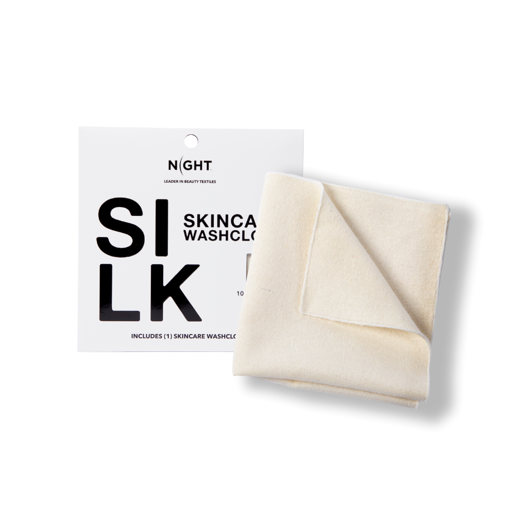 NIGHT Wc Silk Skincare Washcloth, Gentle Exfoliant, All Ages