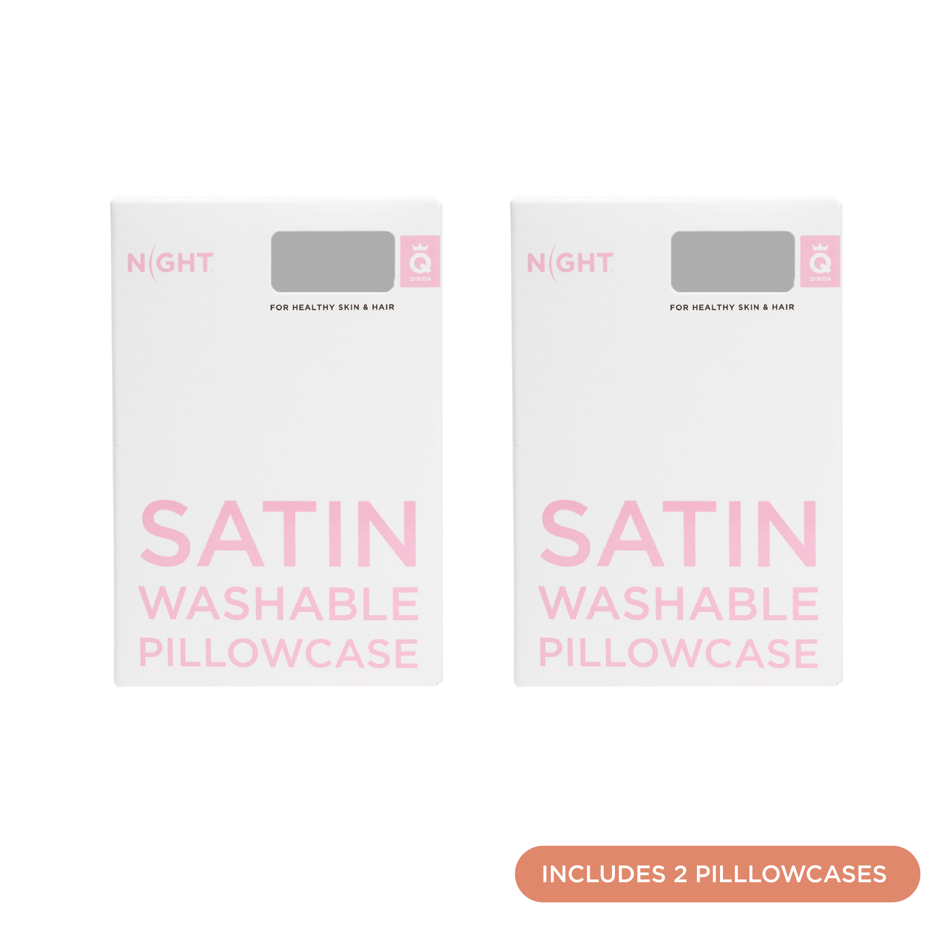 NIGHT Duplicate Satin Washable Pillowcase (2PK)