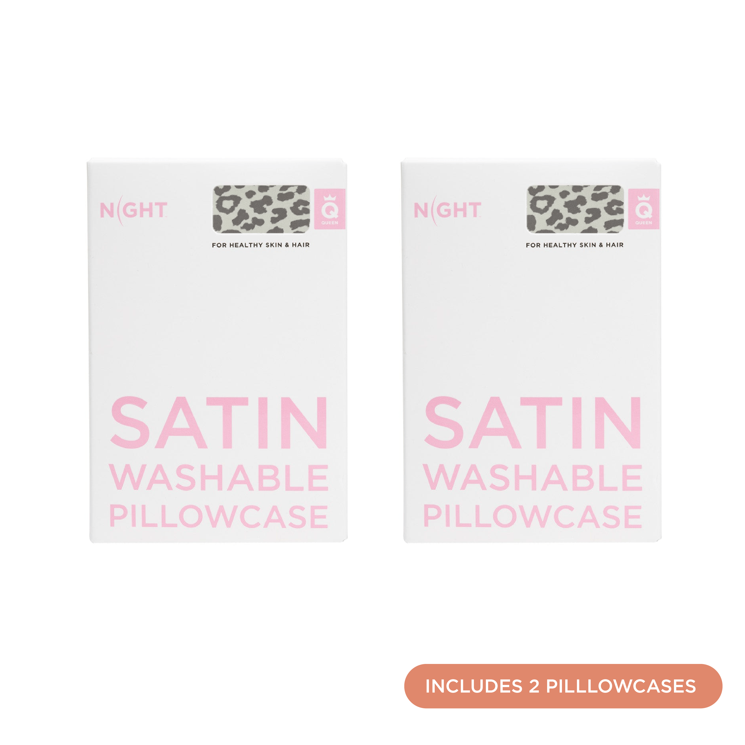 NIGHT Duplicate Satin Washable Pillowcase (2PK)