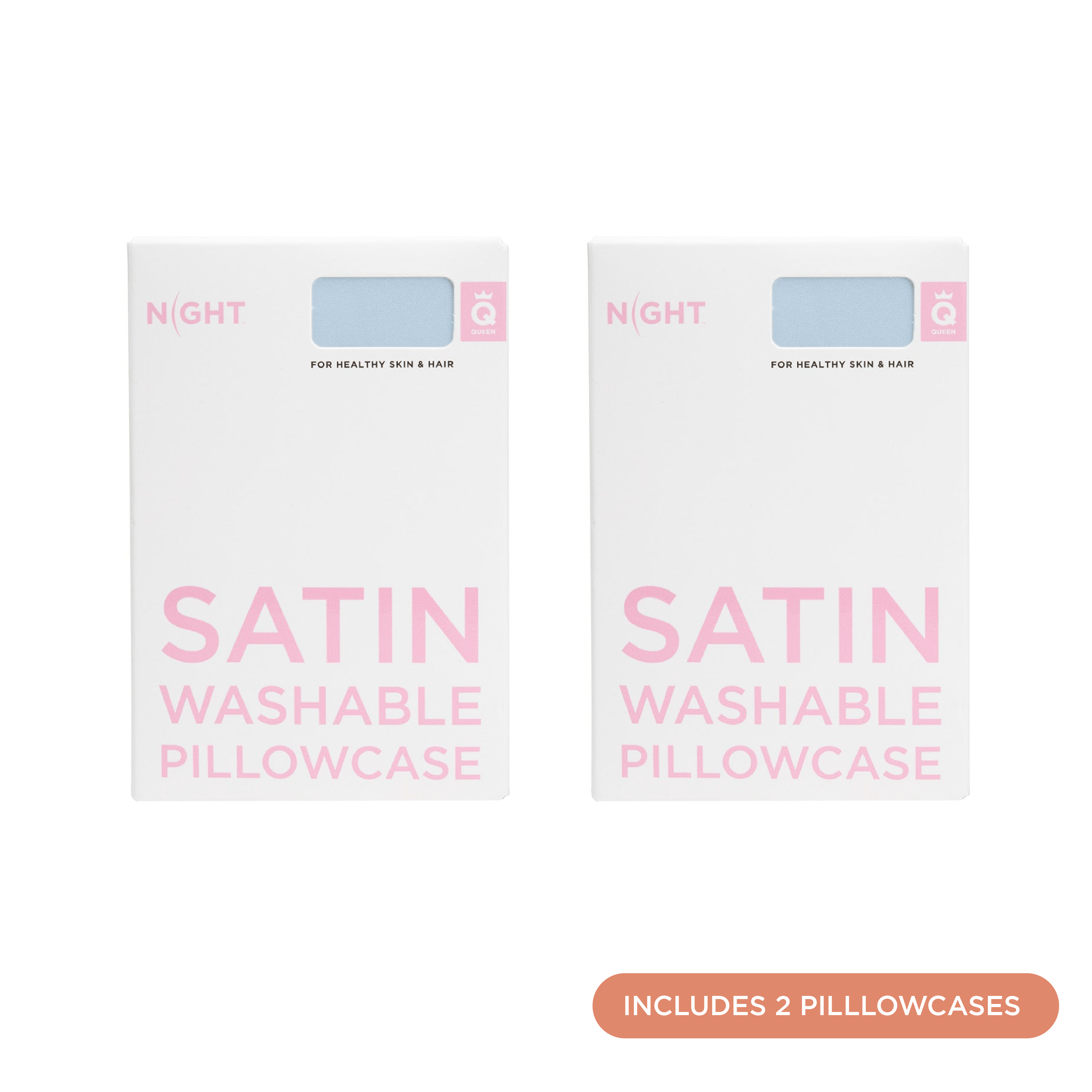 NIGHT Duplicate Satin Washable Pillowcase (2PK)