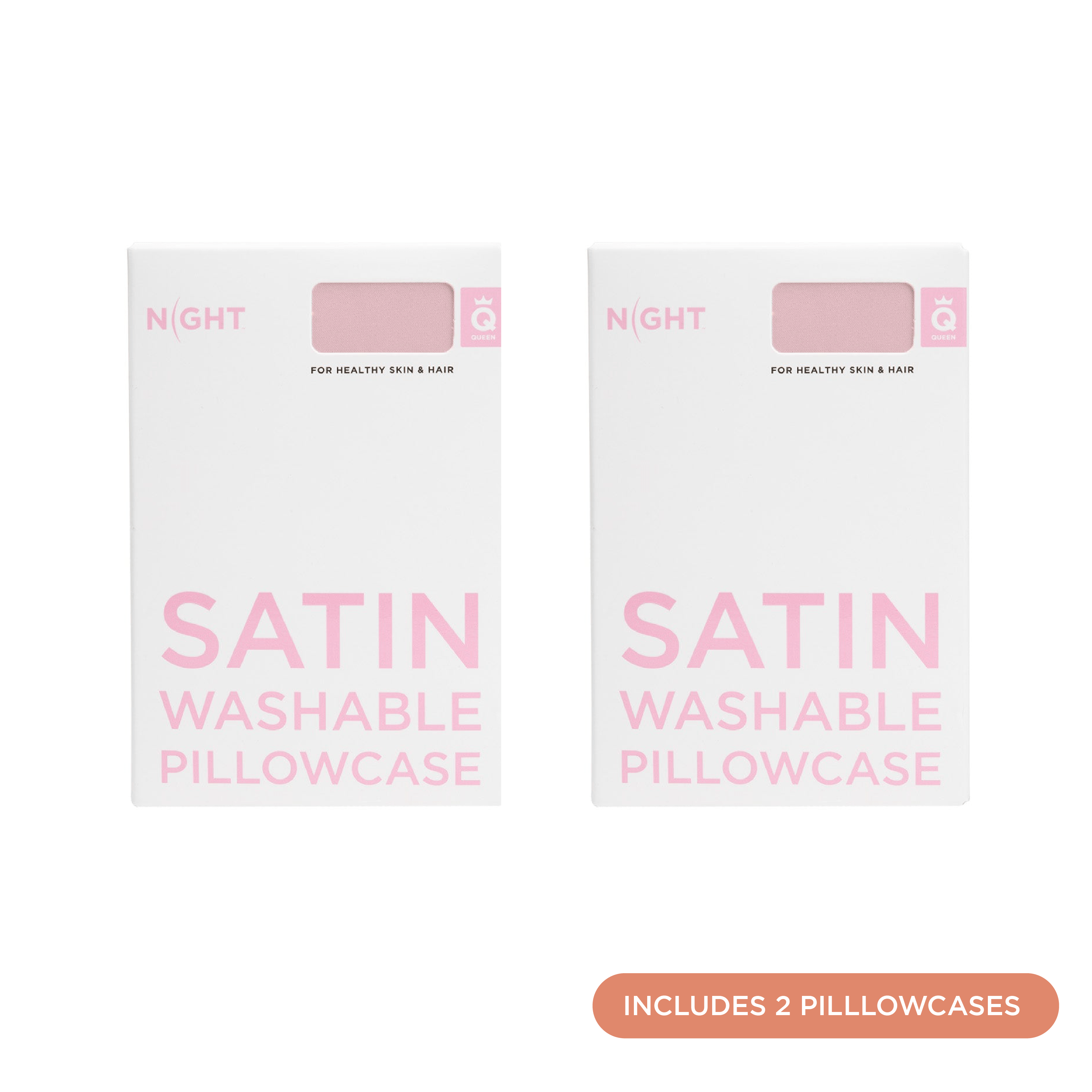 NIGHT Duplicate Satin Washable Pillowcase (2PK)