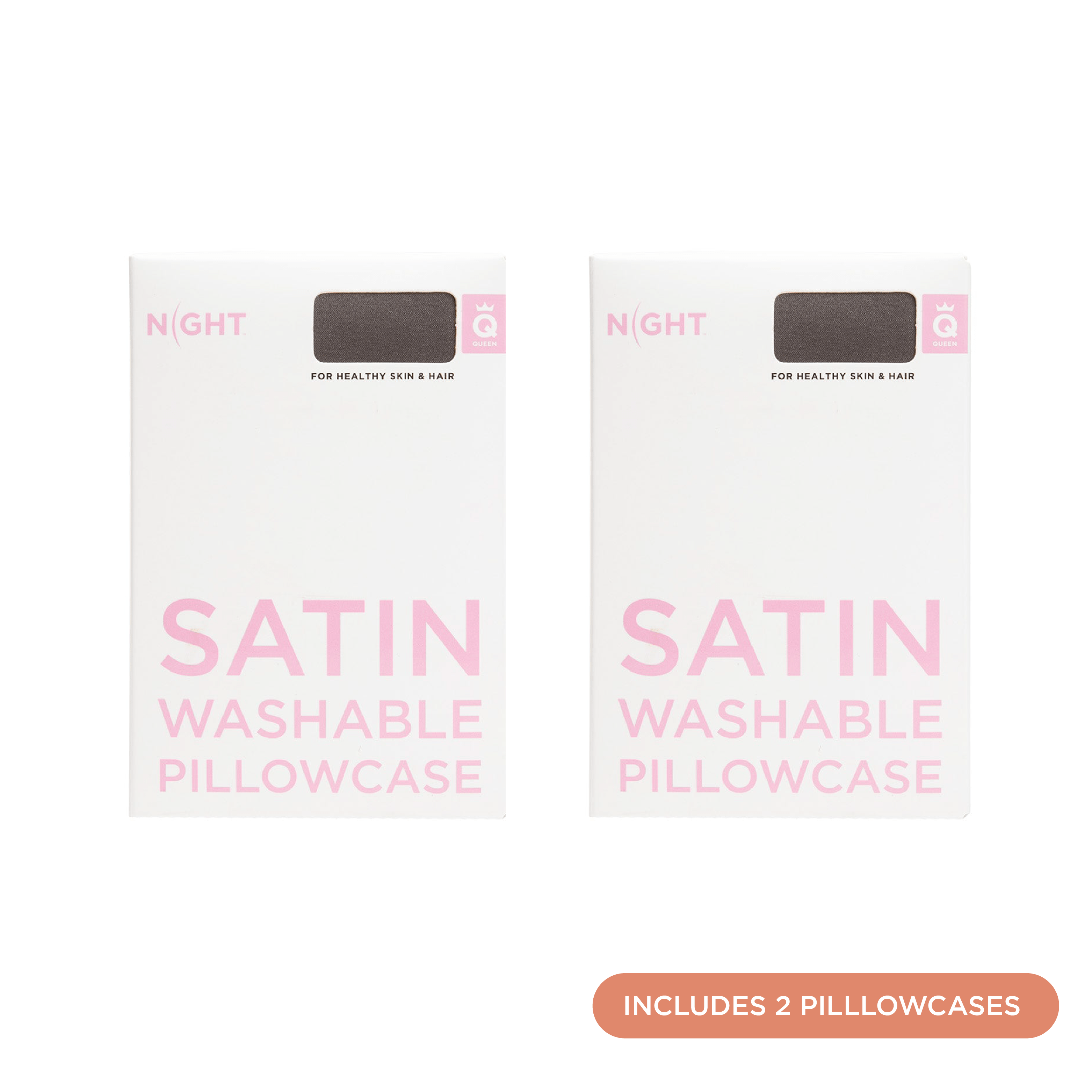 NIGHT Duplicate Satin Washable Pillowcase (2PK)