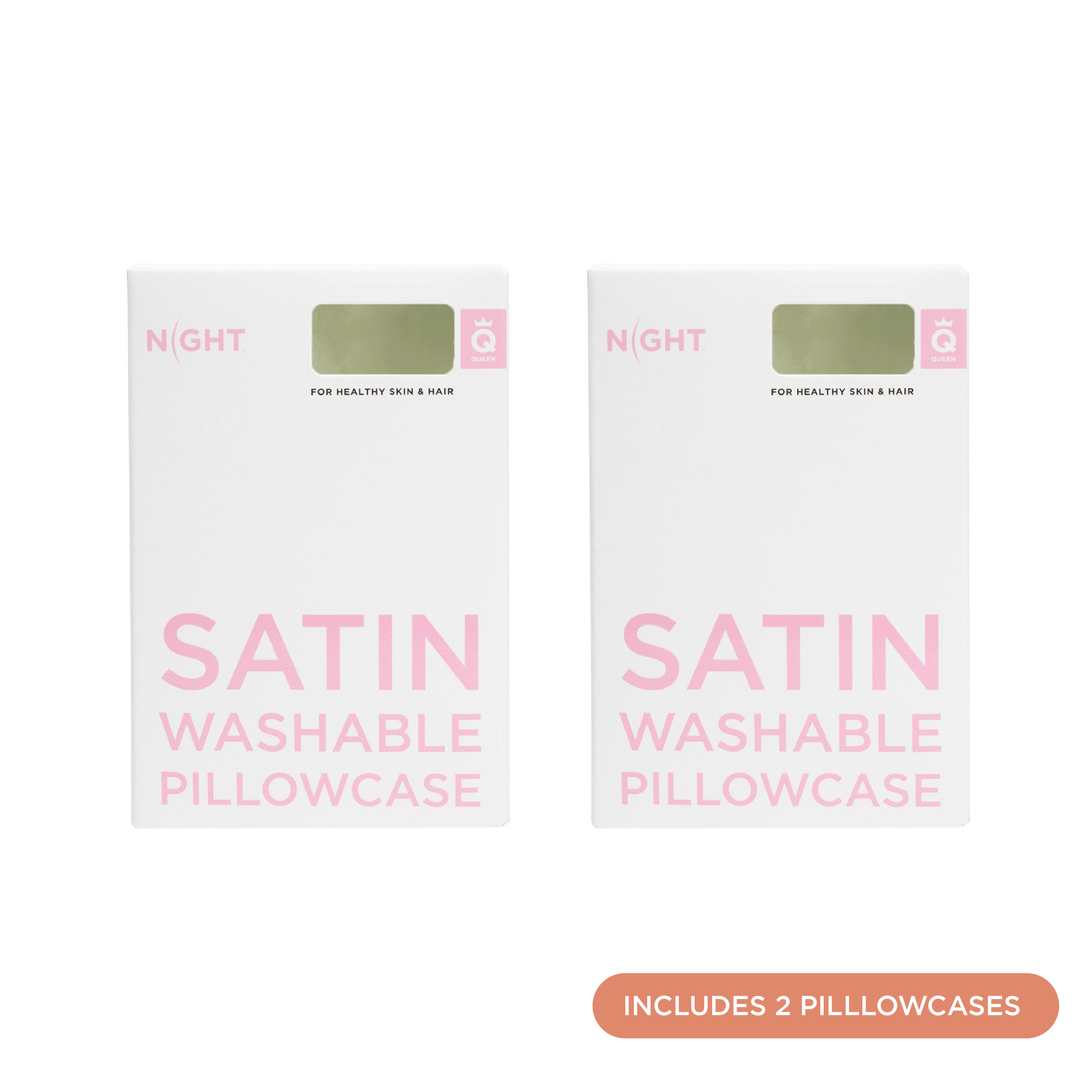 NIGHT Duplicate Satin Washable Pillowcase (2PK)