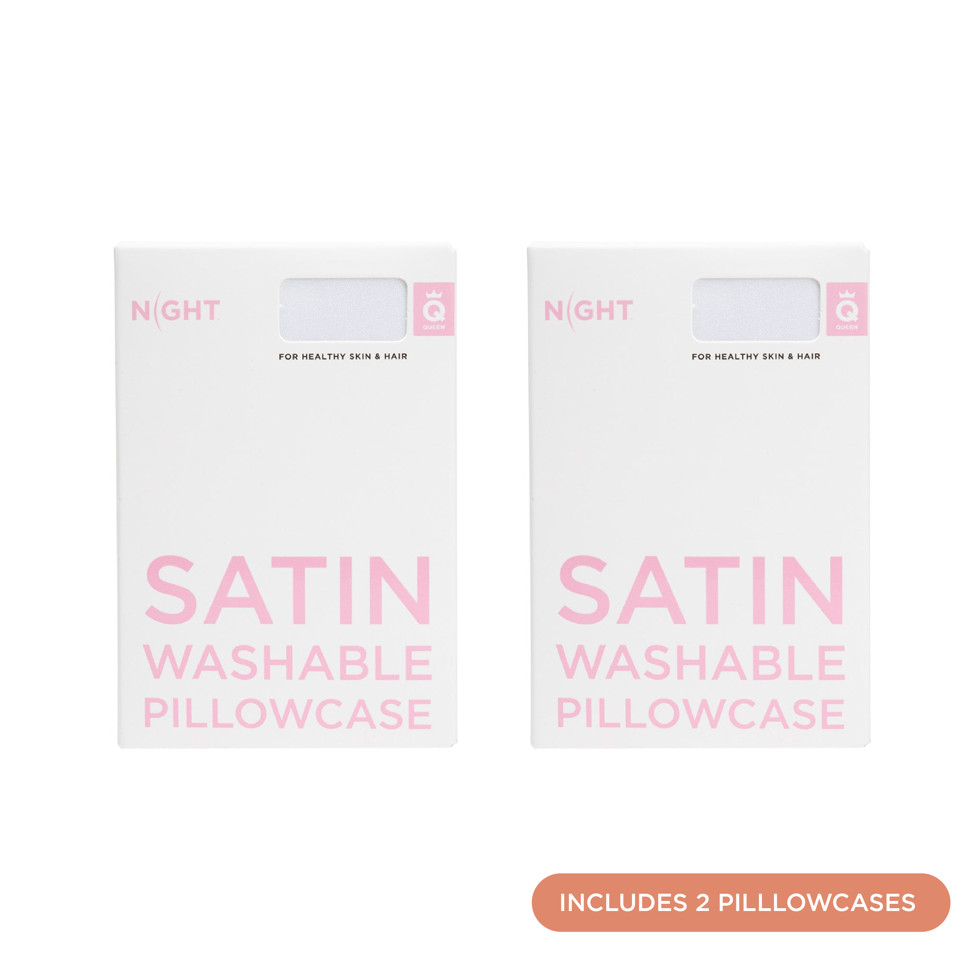 NIGHT Duplicate Satin Washable Pillowcase (2PK)