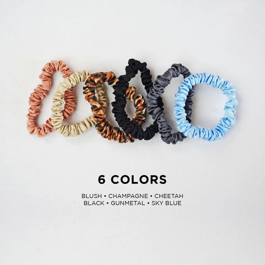 6 colors of scrunchies