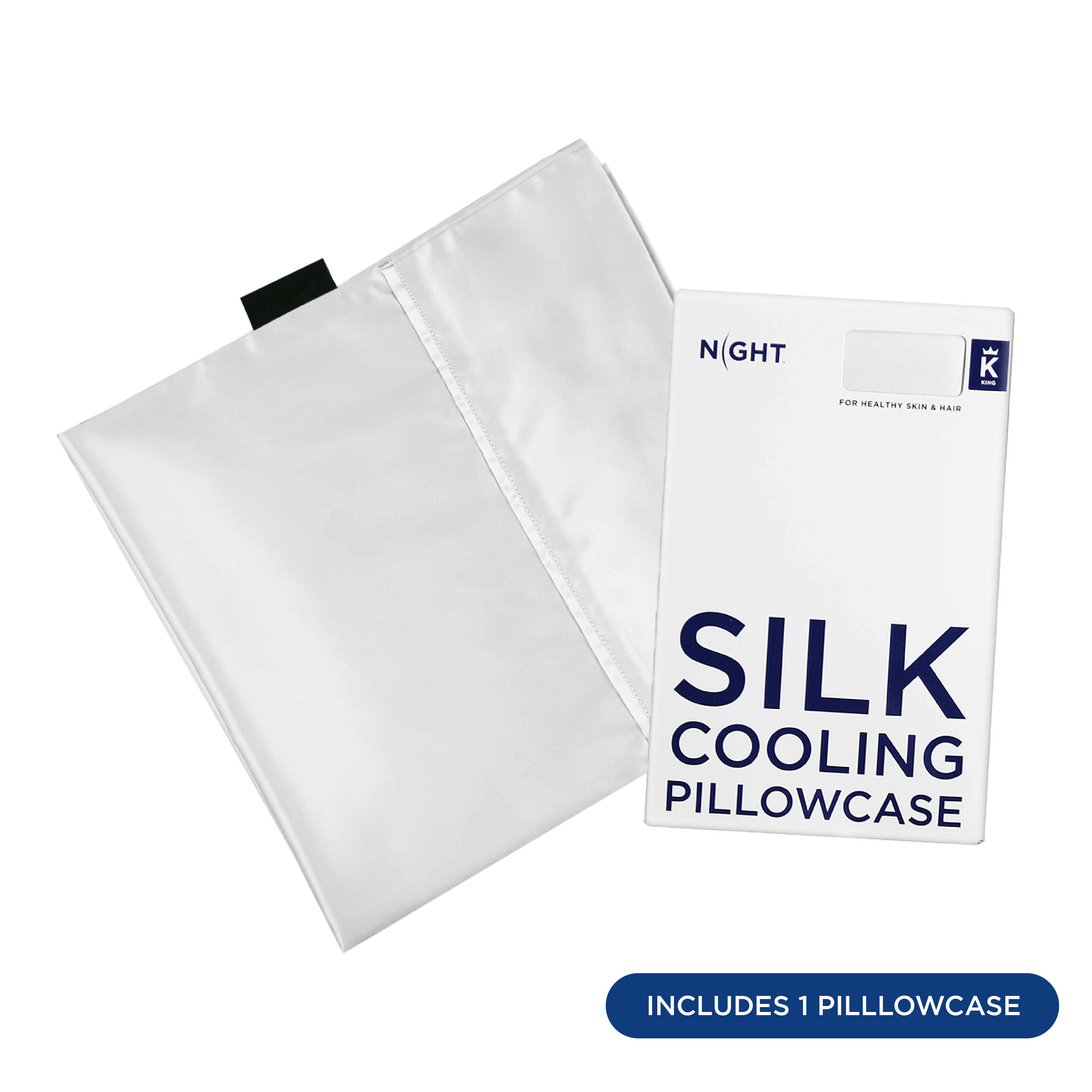 NIGHT PC Silk Silk Cooling Pillowcase