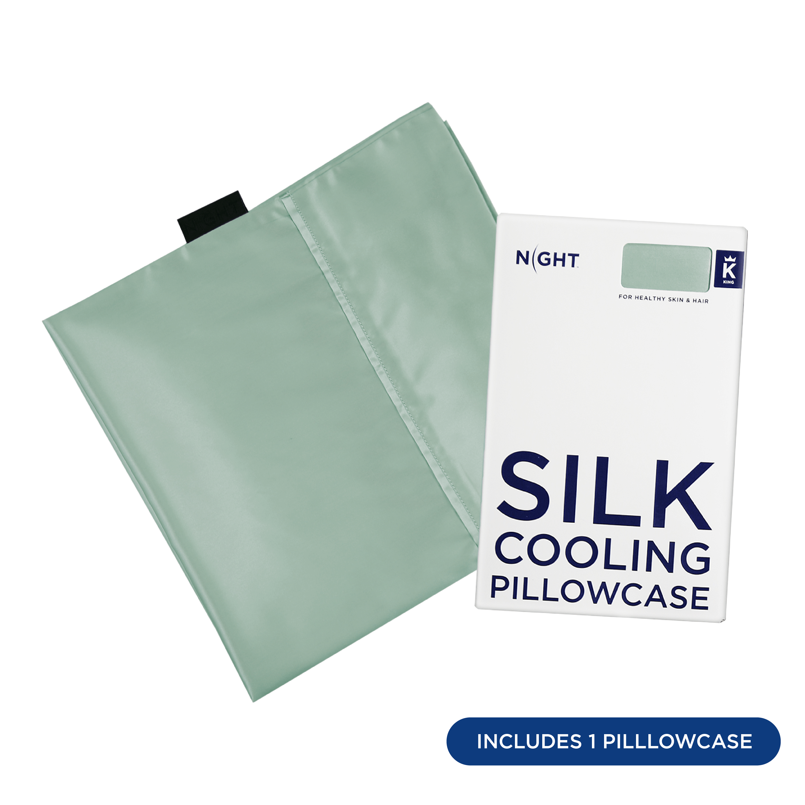 NIGHT PC Silk Silk Cooling Pillowcase