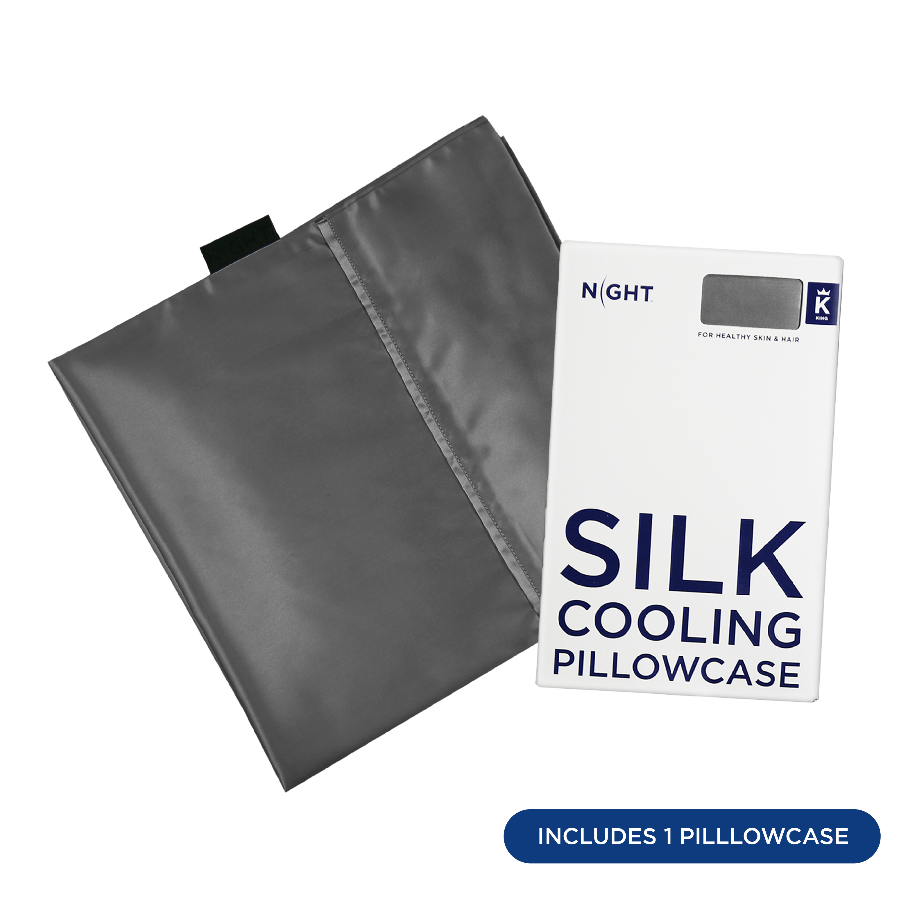 NIGHT PC Silk Silk Cooling Pillowcase