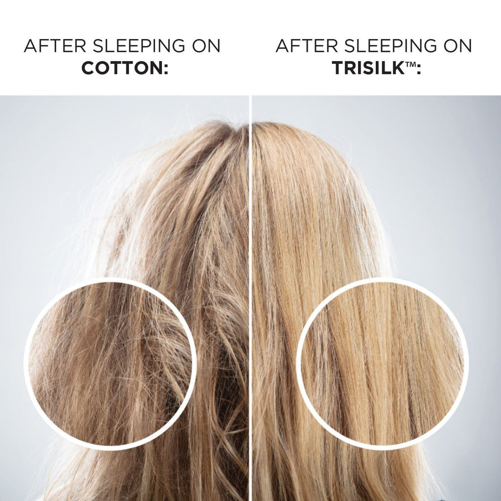 Infographic on hair benefits of sleeping on silk over cotton