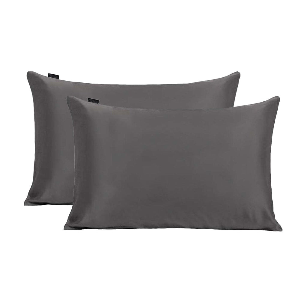 Gunmetal 2pk vegan satin pillowcase