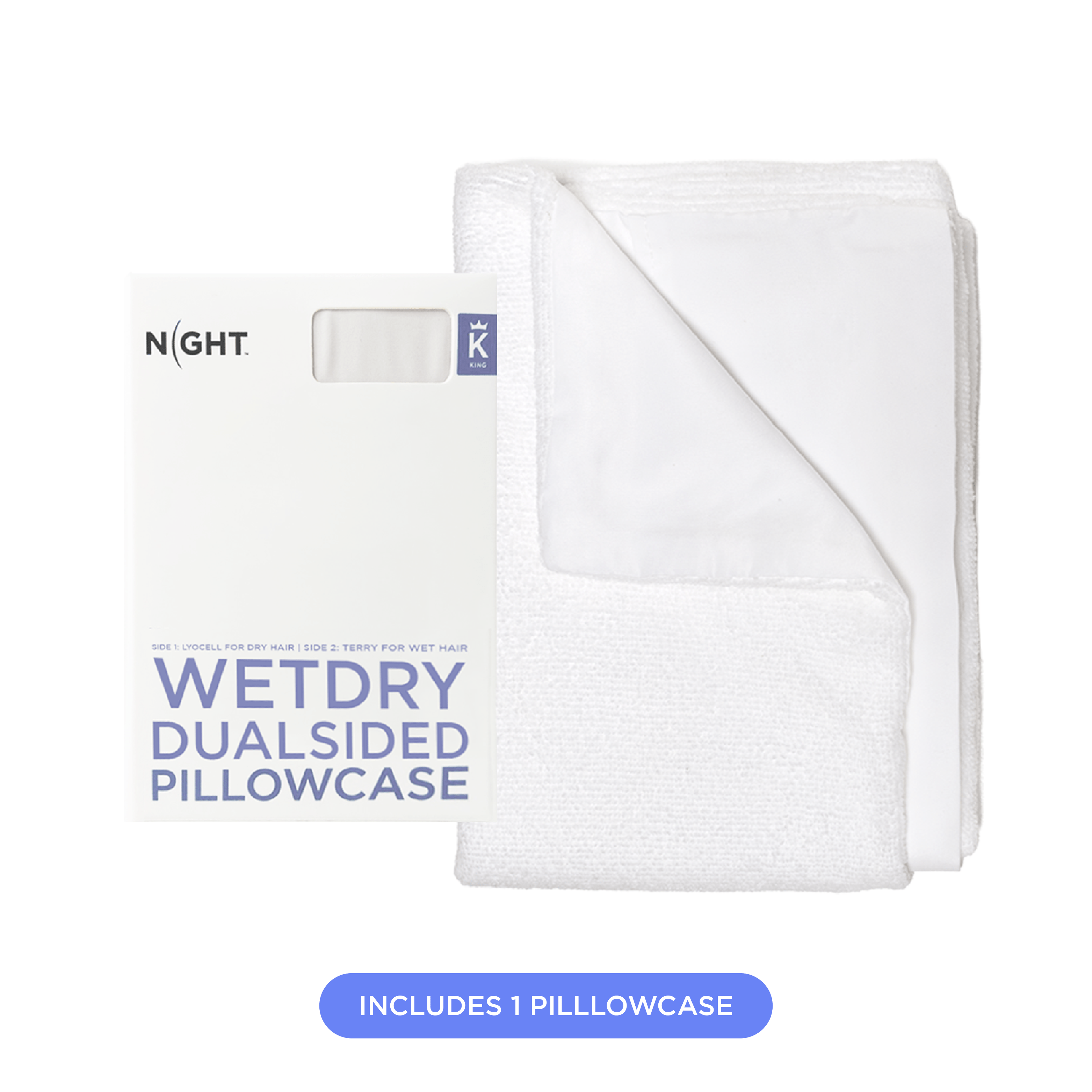 NIGHT PC Wet/Dry Wet/Dry Dualsided Pillowcase