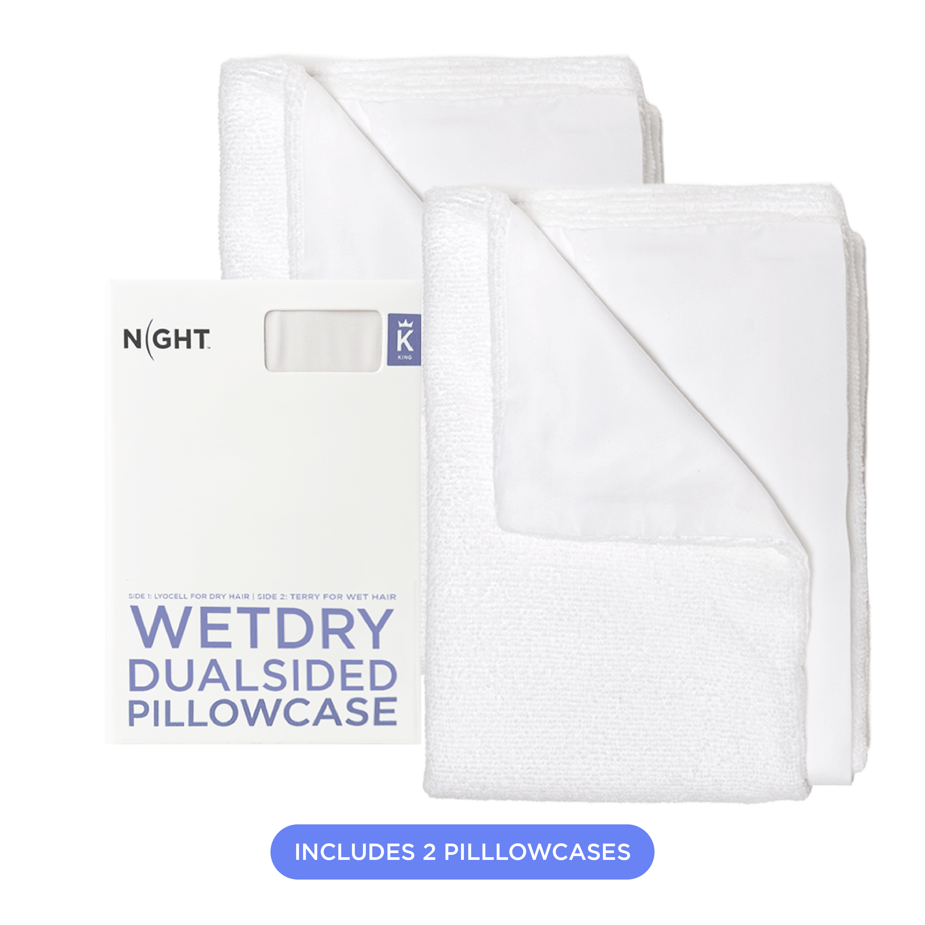 NIGHT PC Wet/Dry Wet/Dry Dualsided Pillowcase