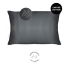 NIGHT PC Satin Standard/Queen / Gunmetal / M Monogrammed Satin Pillowcase - Limited Edition!