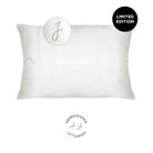 NIGHT PC Satin Standard/Queen / White / J Monogrammed Satin Pillowcase - Limited Edition!