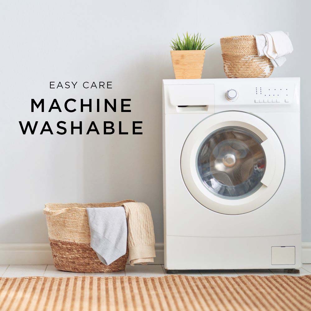 Washing machine showing that the Cupro Pillowcase is machine washable