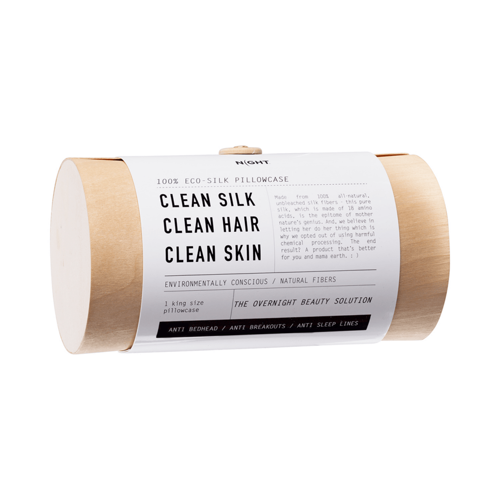 clean silk pillowcase cylinder packaging