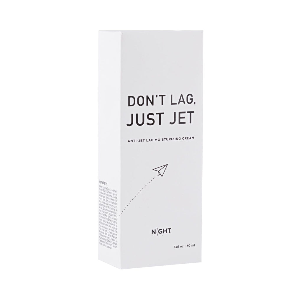 Front of Don't Lag, Just Jet Anti-Jet Lag Cream Packaging