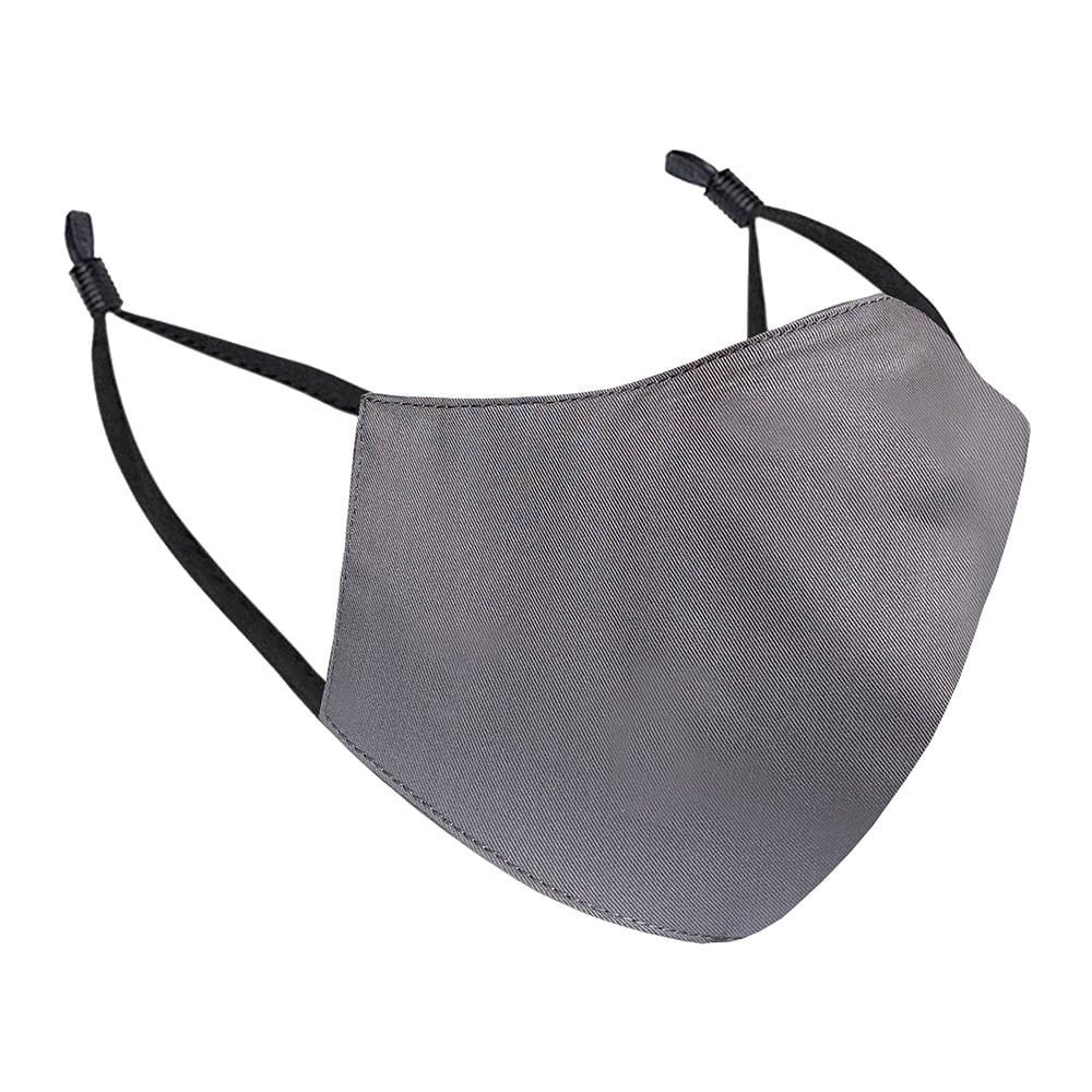 Side view of gray eco face mask